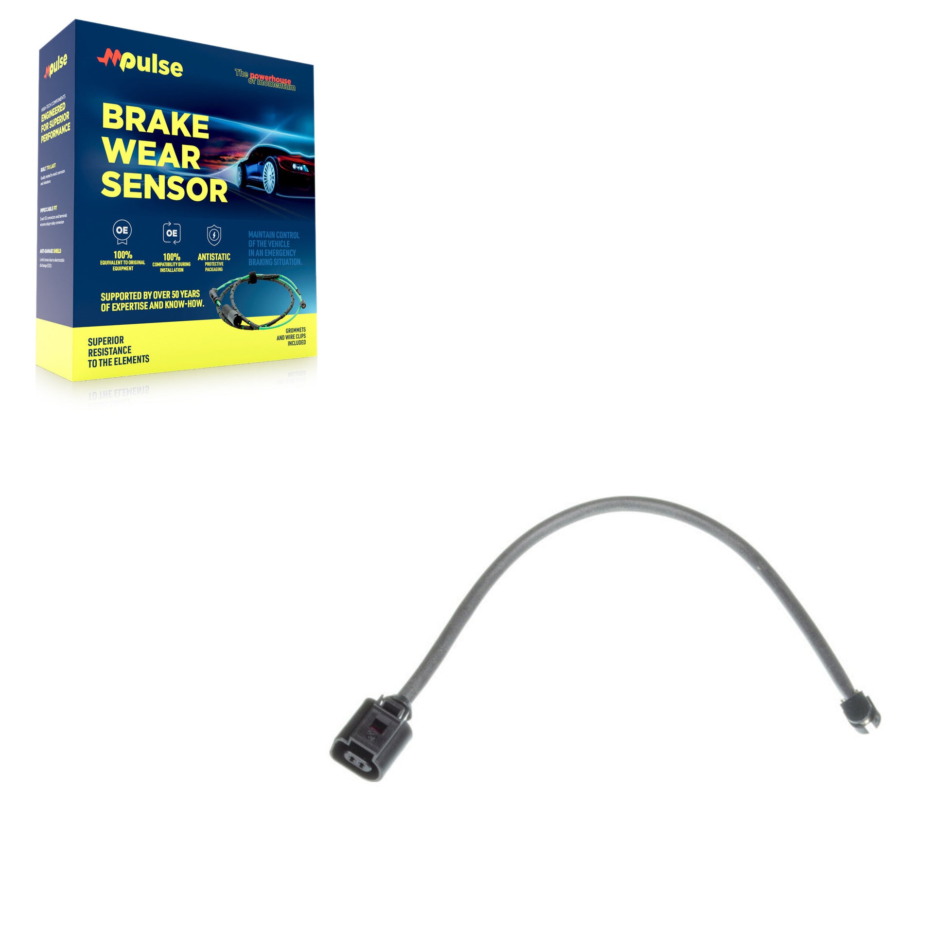 Mpulse SEN-2BWS0226 Disc Brake Pad Wear Sensor for 2011-2026 Porsche Panamera, Porsche Taycan, Audi e-tron GT - Front, Rear