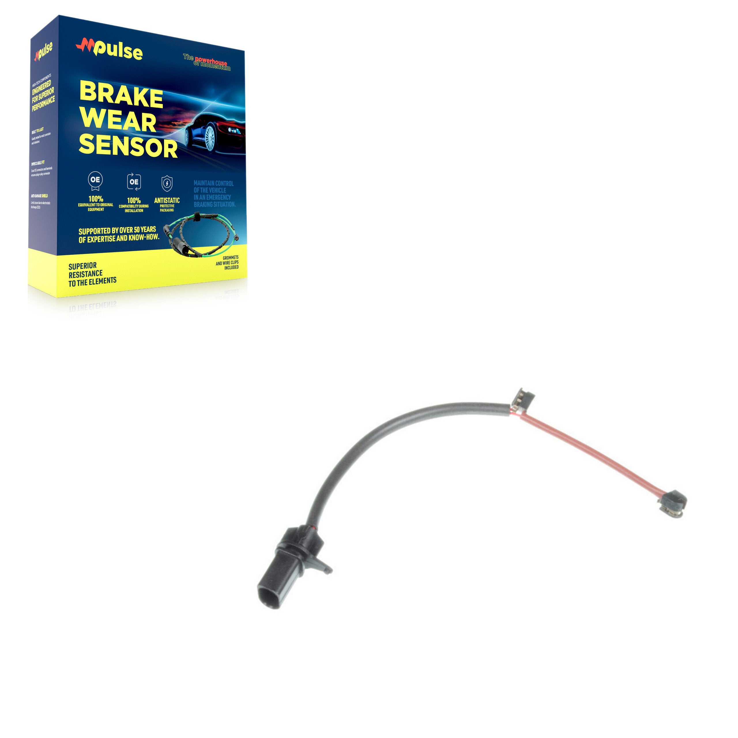 Mpulse SEN-2BWS0228 Disc Brake Pad Wear Sensor for 2012-2024 Porsche 718 Boxster, Audi R8, Porsche Boxster - Rear