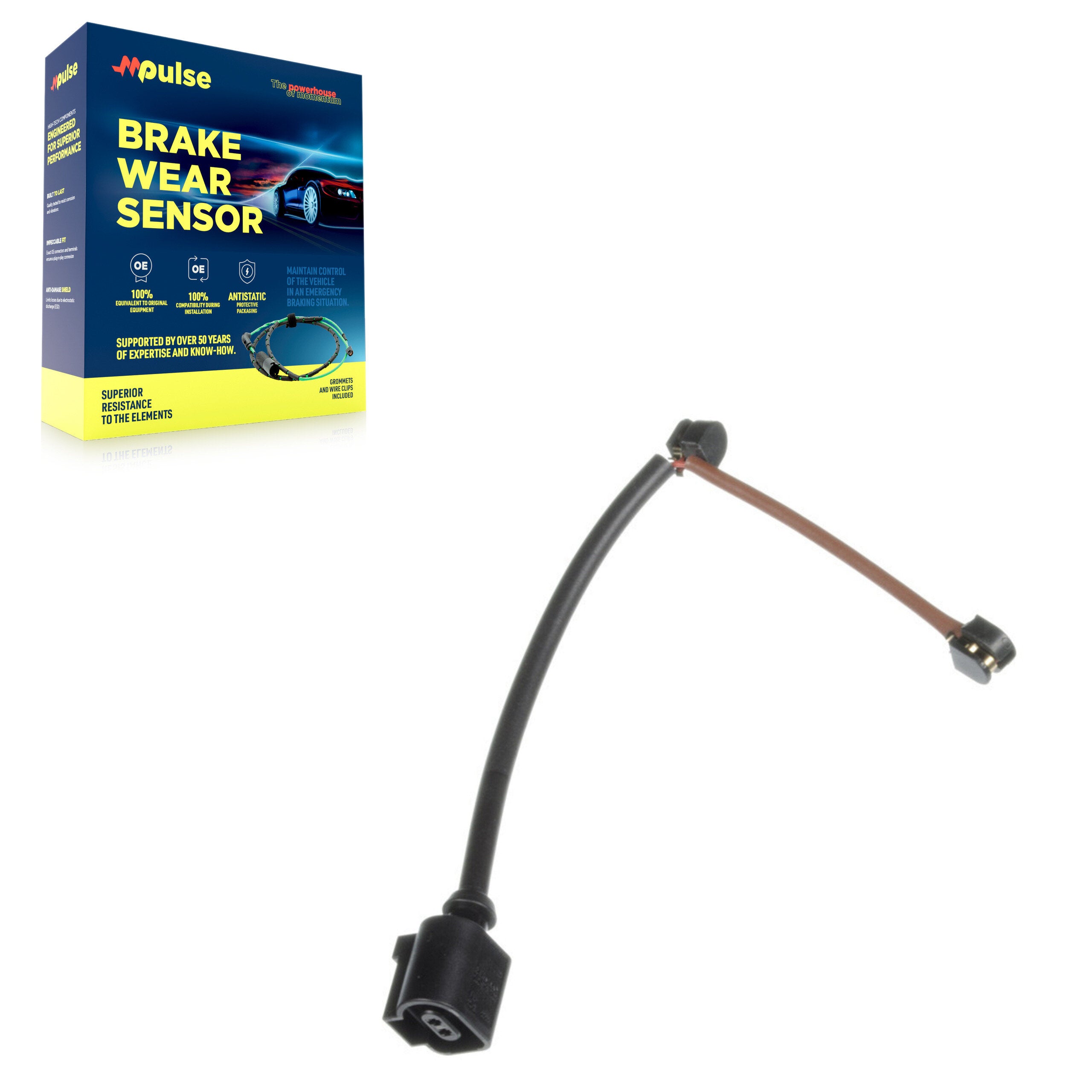 Mpulse SEN-2BWS0231 Disc Brake Pad Wear Sensor for 2012-2024 Porsche 718 Boxster, Audi R8, Porsche Boxster - Rear