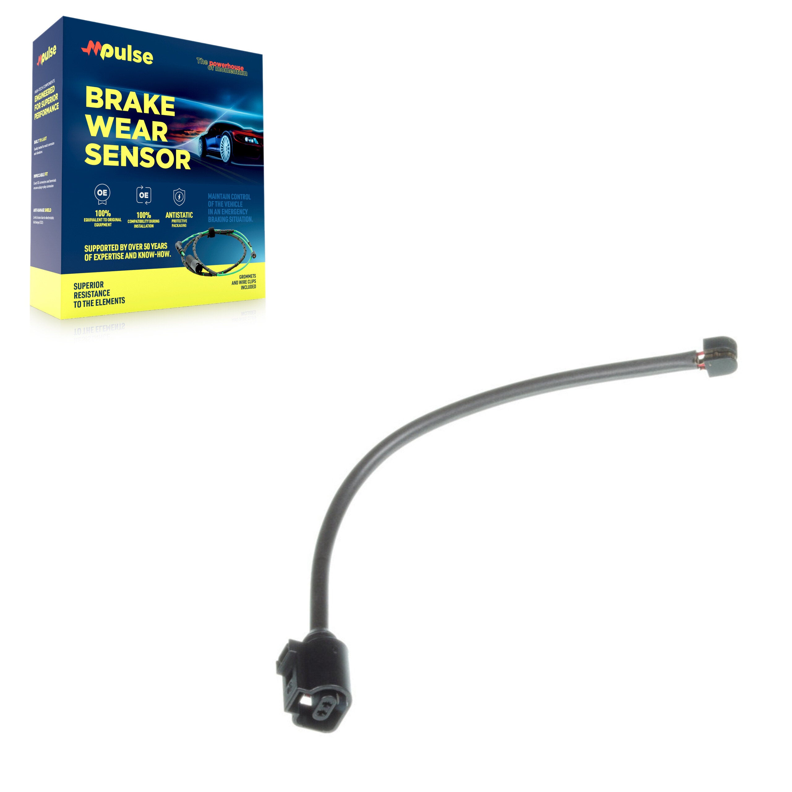 Mpulse SEN-2BWS0233 Disc Brake Pad Wear Sensor for 2004-2025 Porsche 718 Boxster, Porsche 718 Cayman, Porsche 911 - Front