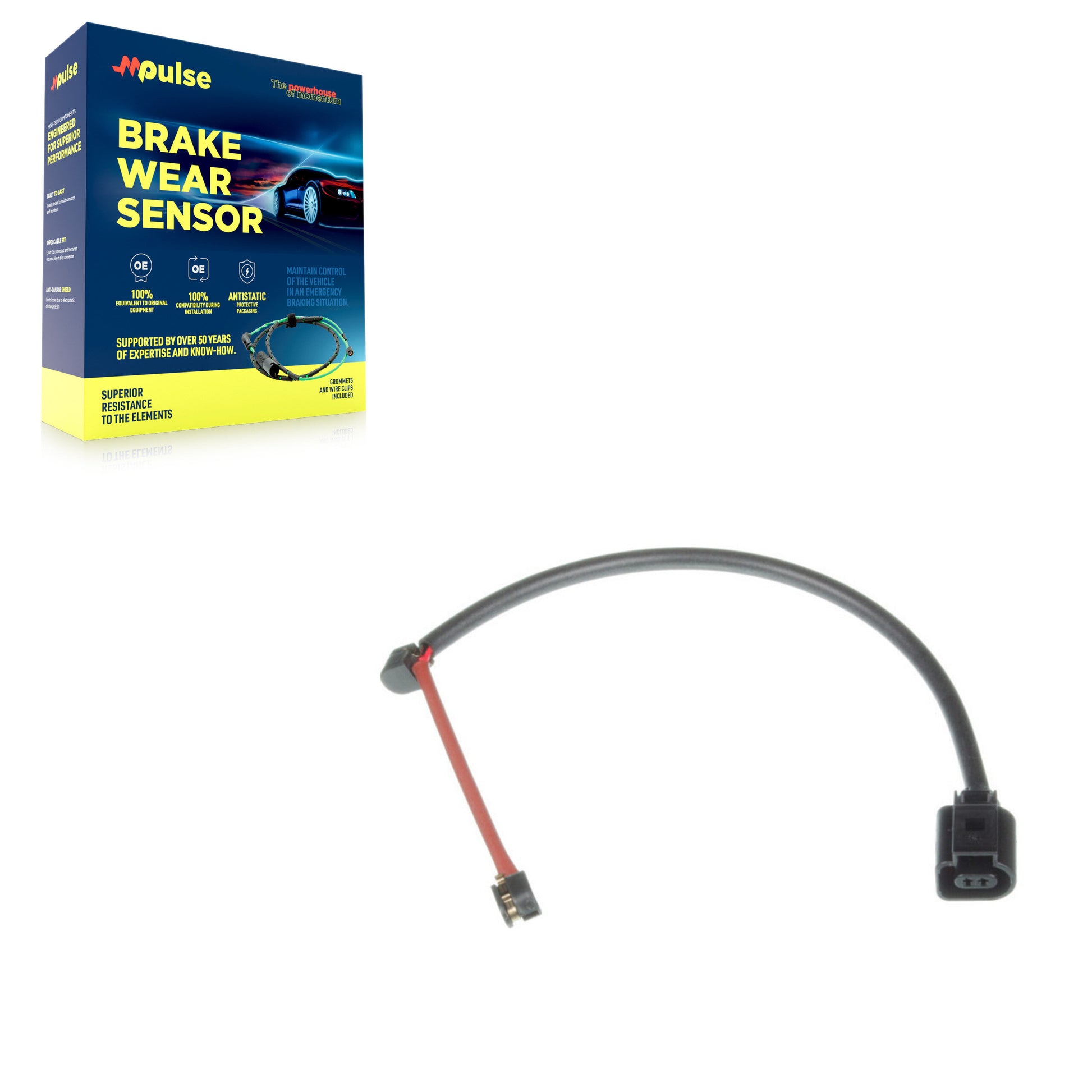 Mpulse SEN-2BWS0234 Disc Brake Pad Wear Sensor for 2012-2025 Porsche 718 Cayman, Porsche 718 Boxster, Porsche 911 - Front