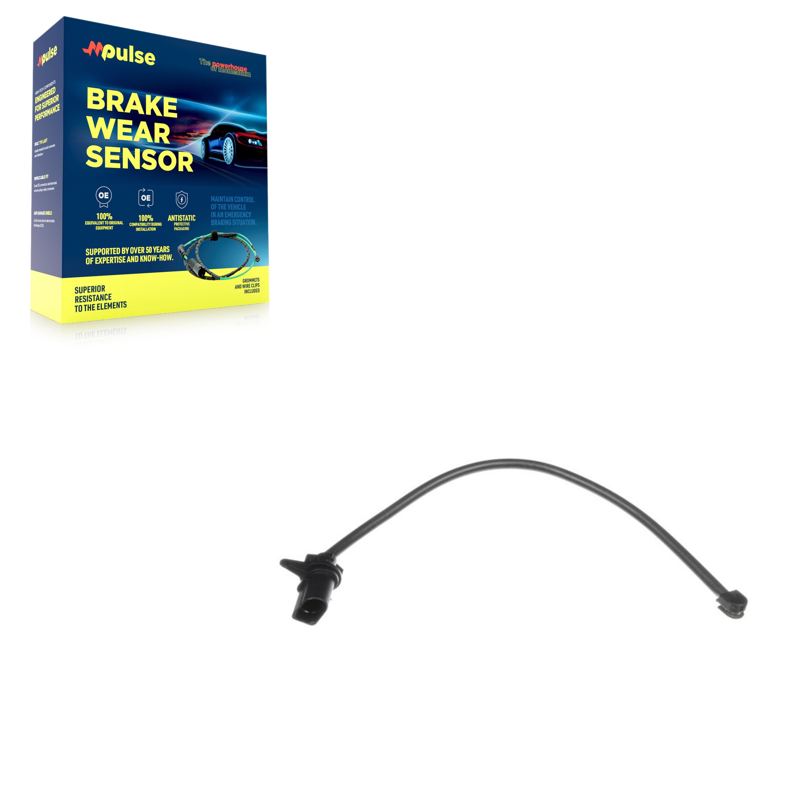 Mpulse SEN-2BWS0242 Disc Brake Pad Wear Sensor for 2015-2021 Porsche Macan - Front