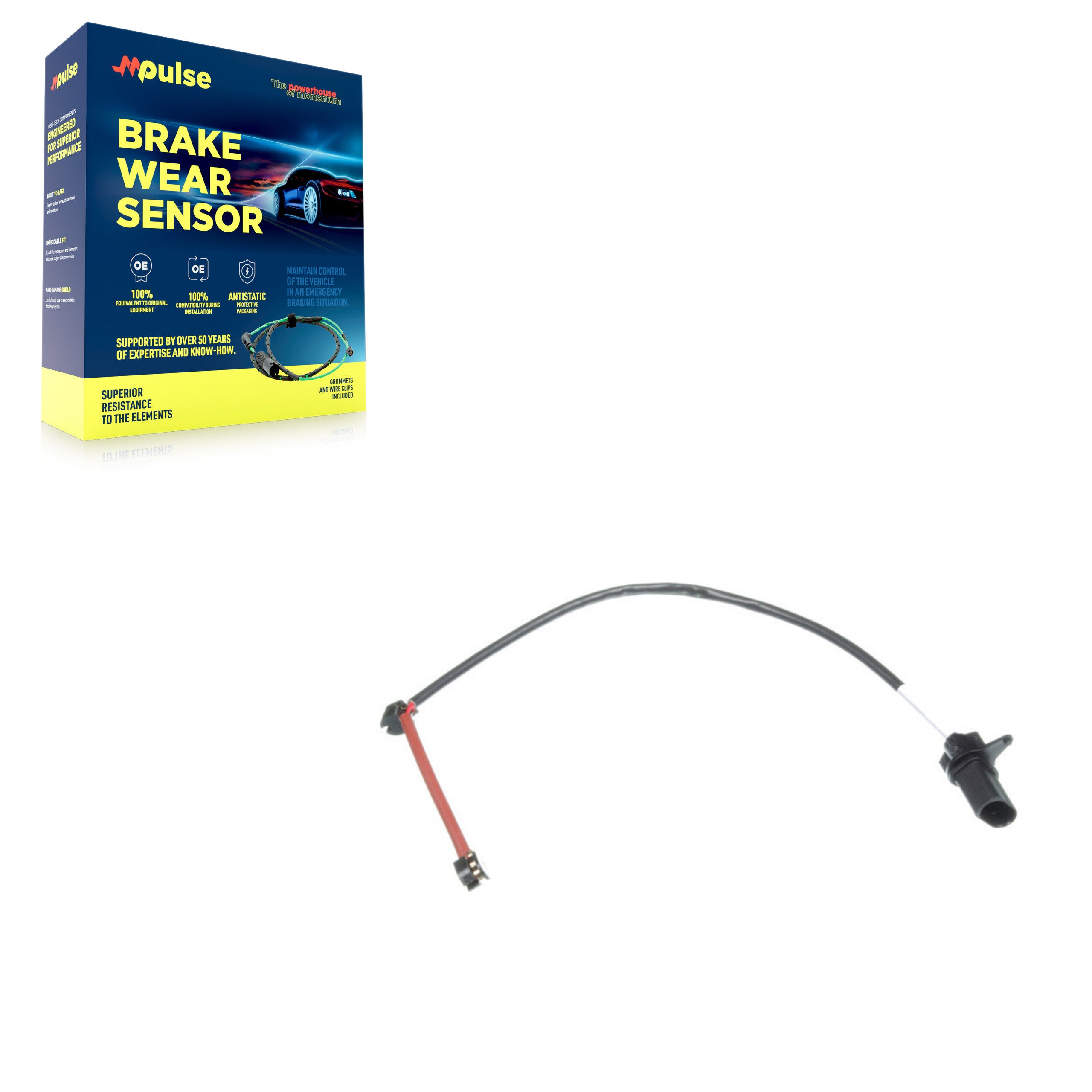 Mpulse SEN-2BWS0243 Disc Brake Pad Wear Sensor for 2015-2024 Audi A6, Audi RS5 Sportback, Audi RS5 - Front