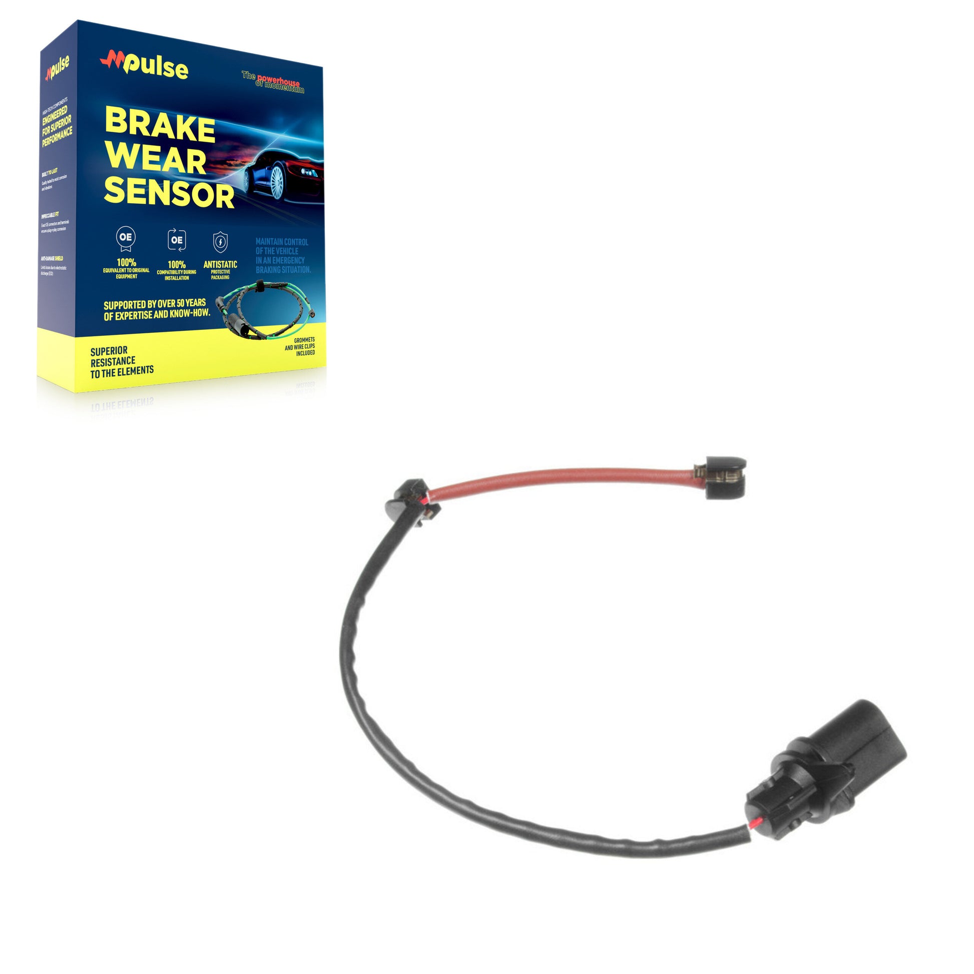 Mpulse SEN-2BWS0244 Disc Brake Pad Wear Sensor for 2011-2018 Porsche Macan, Audi A6 - Front, Rear