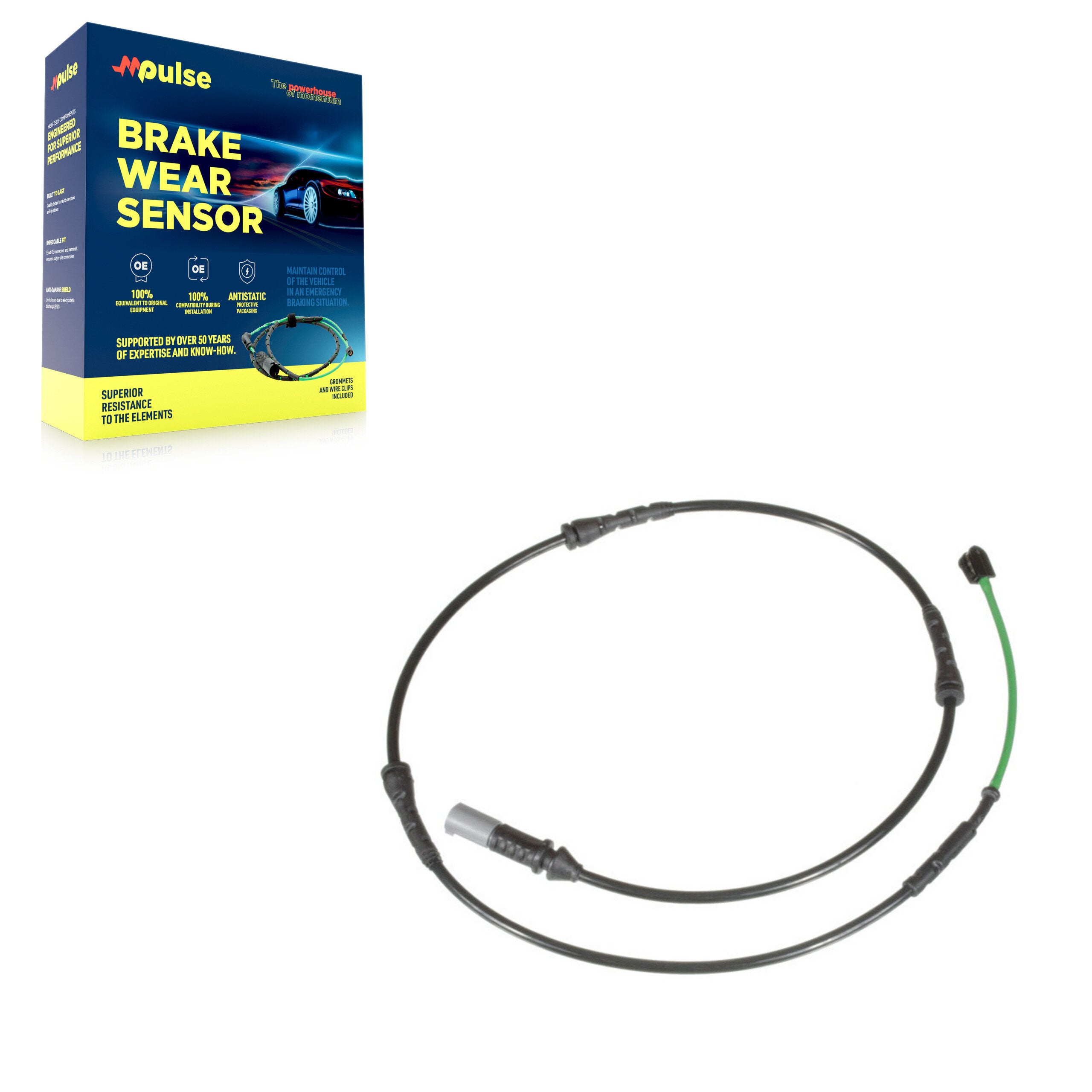 Mpulse SEN-2BWS0267 Disc Brake Pad Wear Sensor for 2010-2017 BMW 550i GT, BMW 535i GT xDrive, BMW 535i GT - Rear