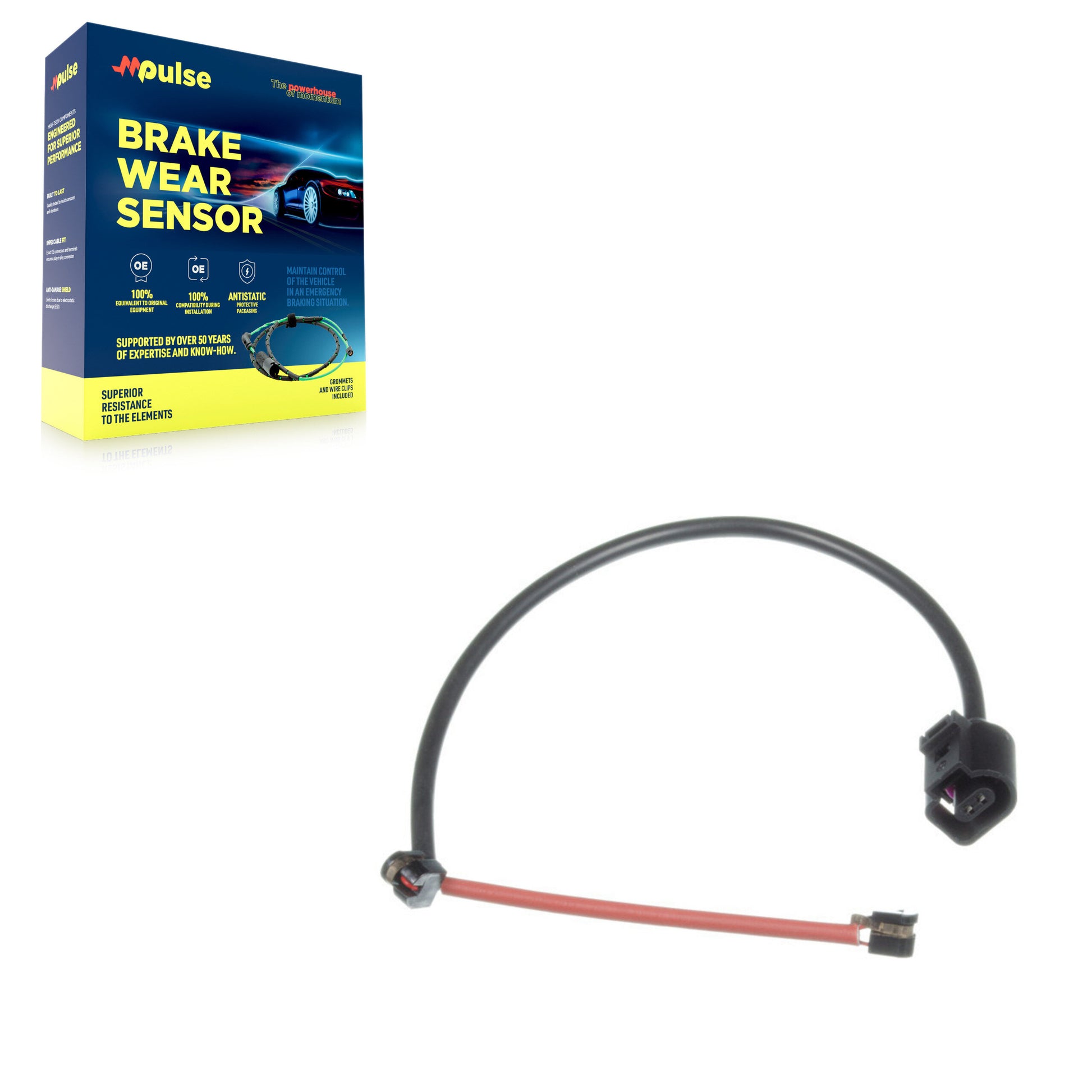 Mpulse SEN-2BWS0303 Disc Brake Pad Wear Sensor for 2011-2024 Seat Ateca, Seat Leon, Audi TT RS Quattro - Front