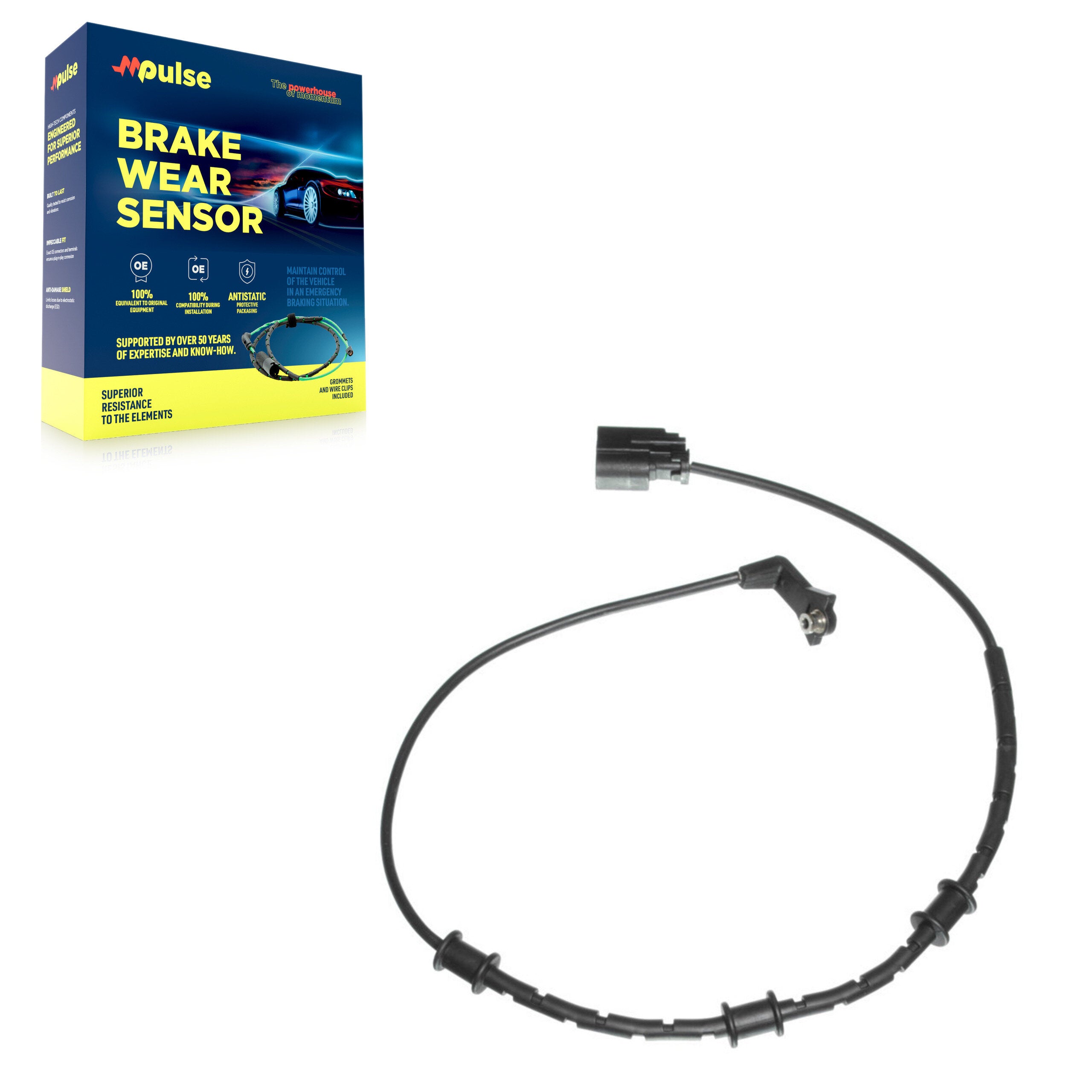 Mpulse SEN-2BWS0309 Disc Brake Pad Wear Sensor for 2009-2016 Jaguar XF, Jaguar XJ, Jaguar XJR - Rear