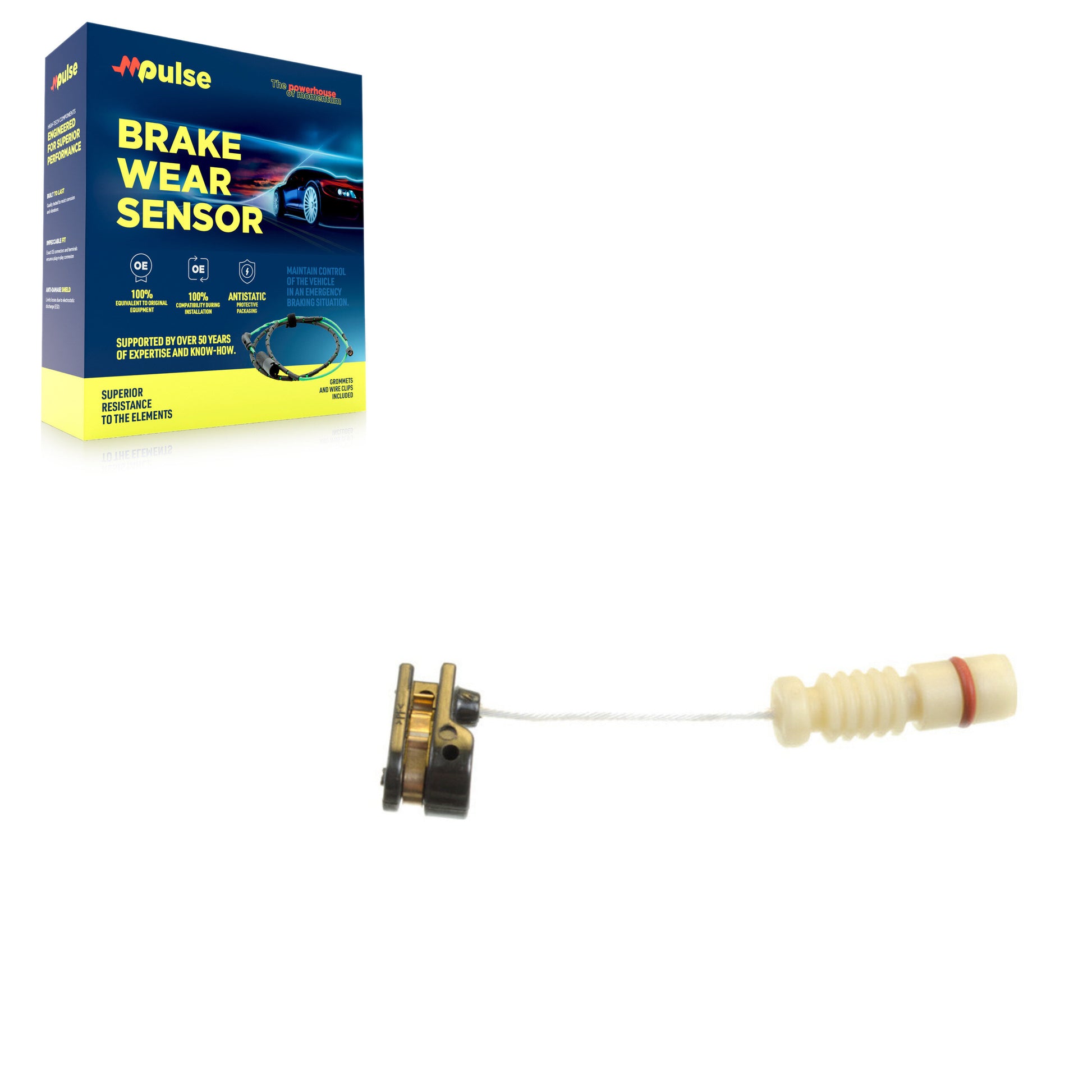 Mpulse SEN-2BWS0418 Disc Brake Pad Wear Sensor for 1998-2004 Mercedes-Benz CLK55 AMG, Mercedes-Benz E430, Mercedes-Benz E55 AMG - Front