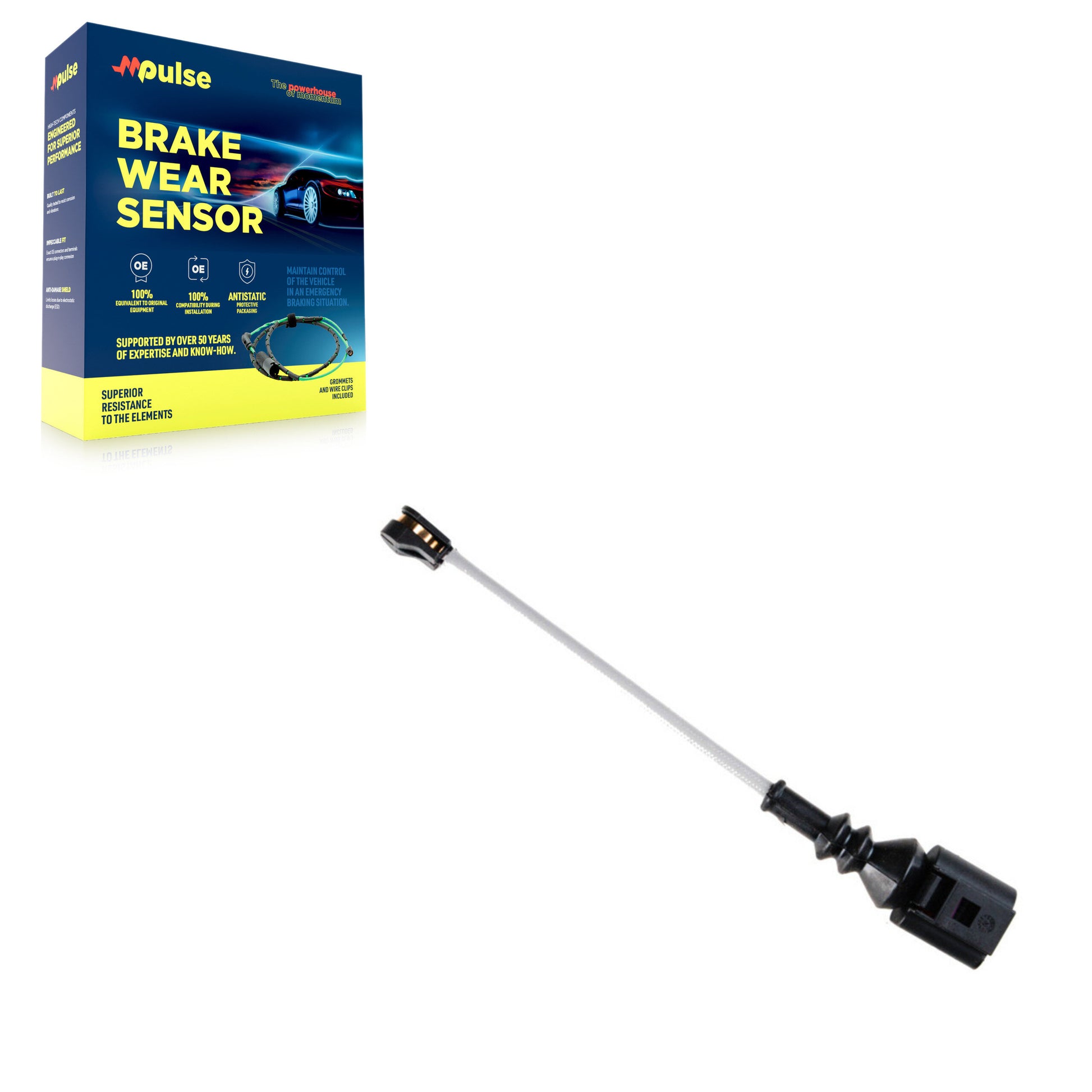 Mpulse SEN-2BWS0428 Disc Brake Pad Wear Sensor for 2018-2023 Volkswagen Atlas, Volkswagen Atlas Cross Sport - Front