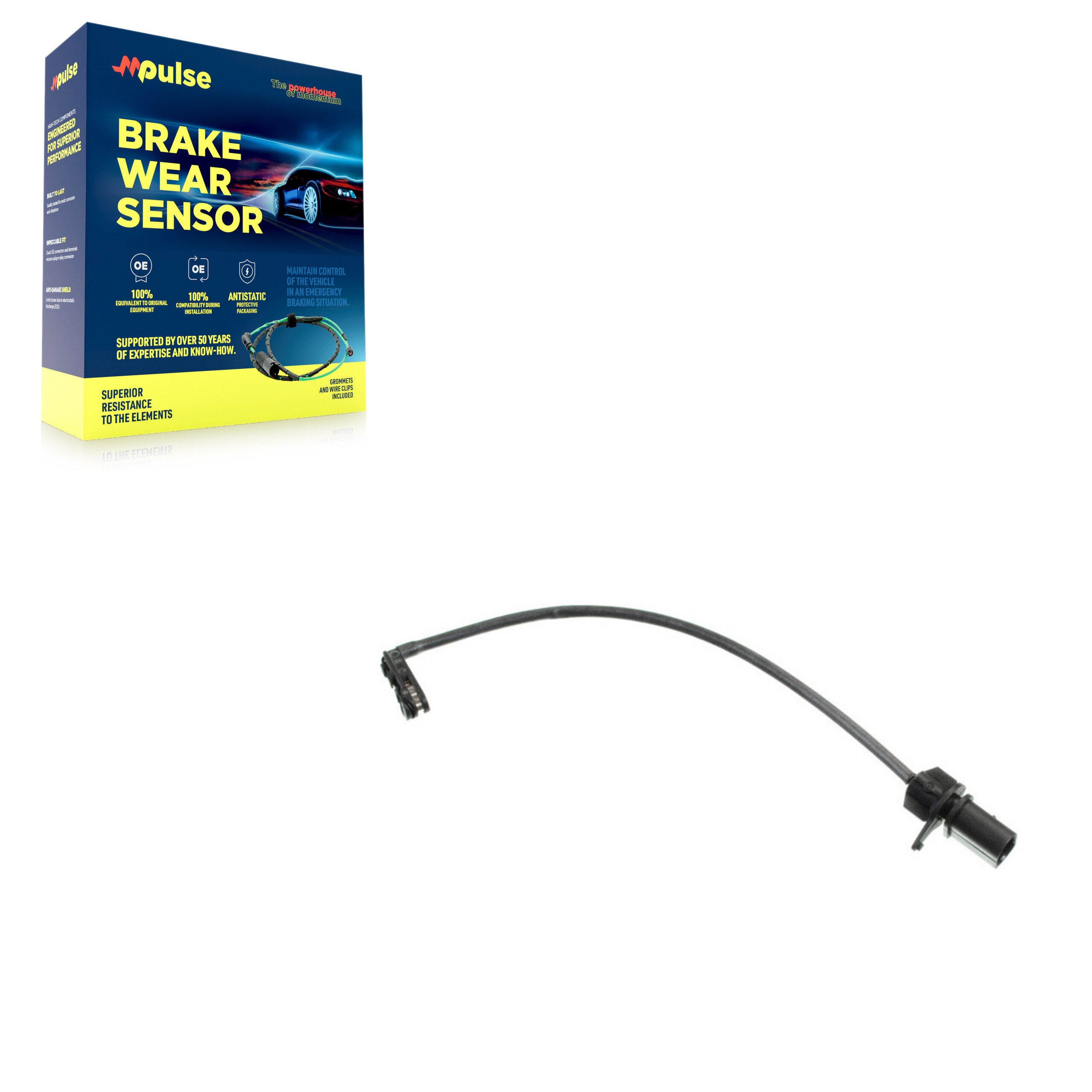 Mpulse SEN-2BWS0433 Disc Brake Pad Wear Sensor for 2017-2025 Audi A4 allroad, Audi A4 Quattro, Audi A5 Sportback - Front, Front Left