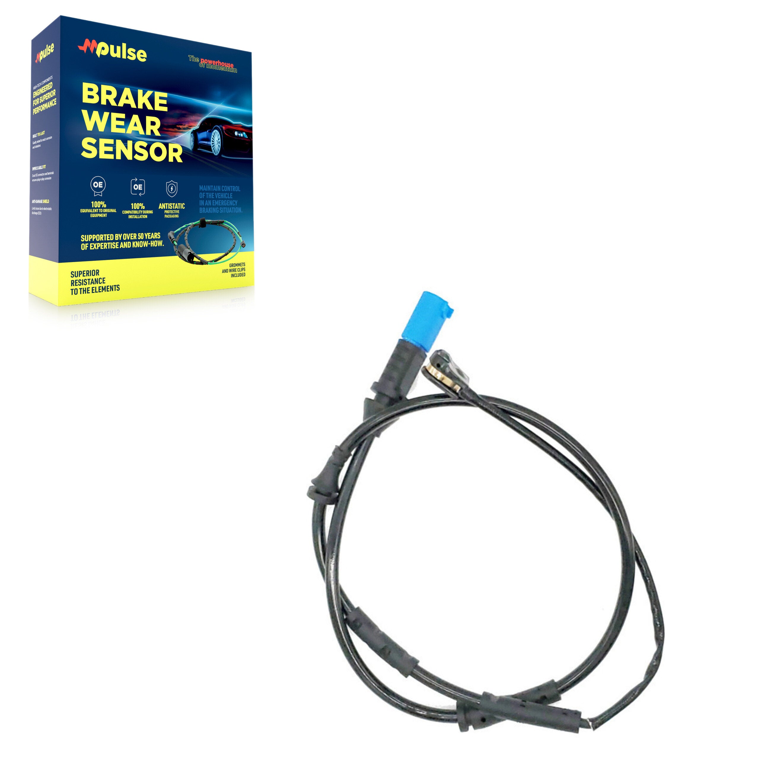 Mpulse SEN-2BWS0444 Disc Brake Pad Wear Sensor for 2018-2025 BMW X4, BMW X3, BMW iX3 - Front