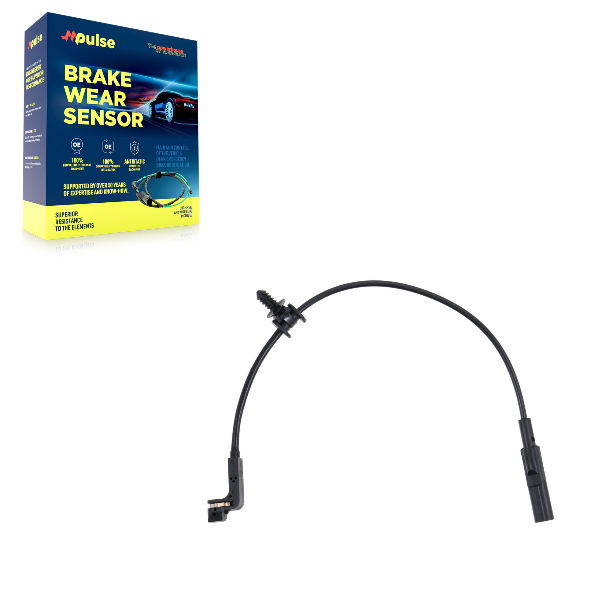 Mpulse SEN-2BWS0467 Disc Brake Pad Wear Sensor for 2020-2026 Chevrolet Silverado 2500 HD, Chevrolet Silverado 3500 HD, GMC Sierra 2500 HD - Rear Left