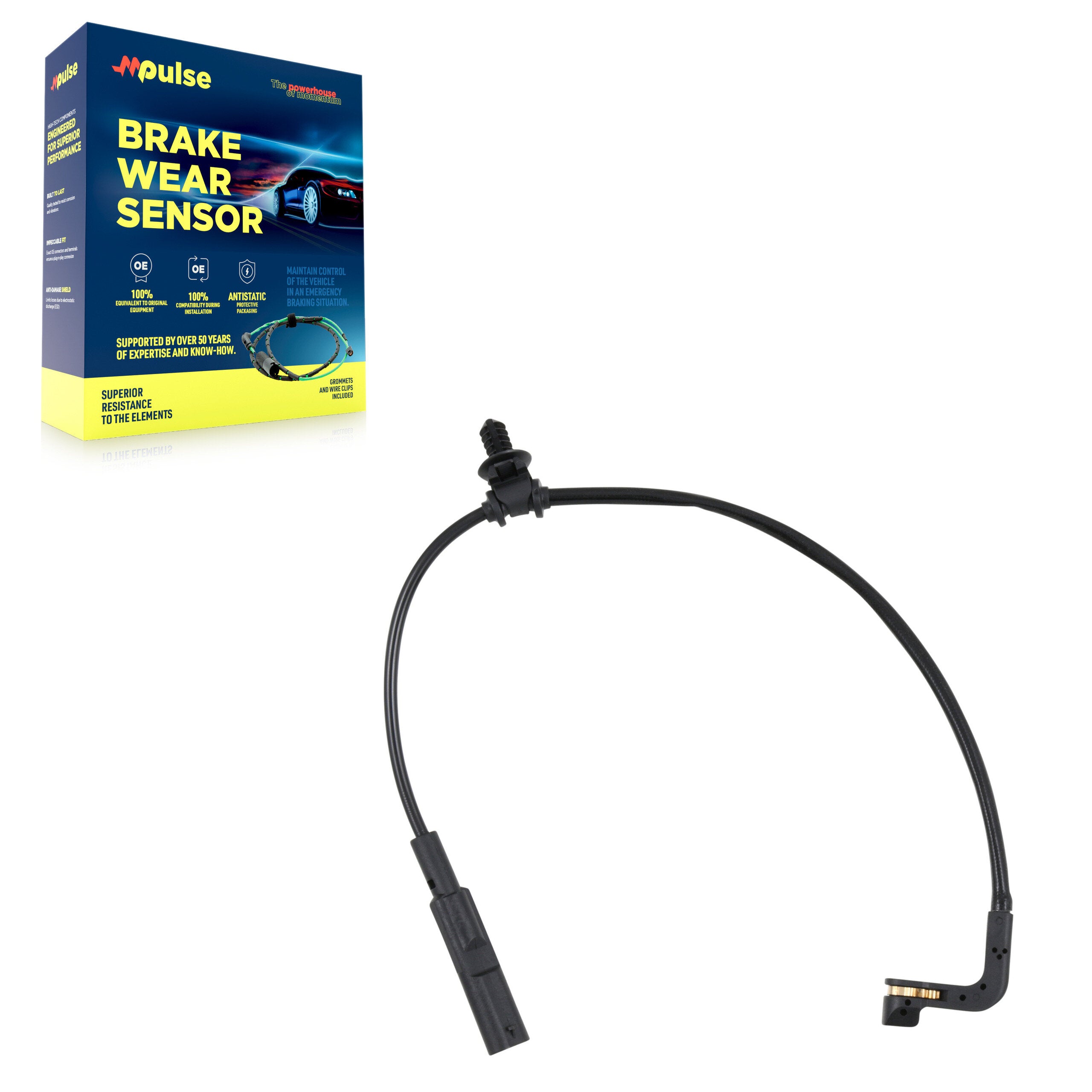 Mpulse SEN-2BWS0470 Disc Brake Pad Wear Sensor for 2020-2026 Chevrolet Silverado 2500 HD, Chevrolet Silverado 3500 HD, GMC Sierra 2500 HD - Front