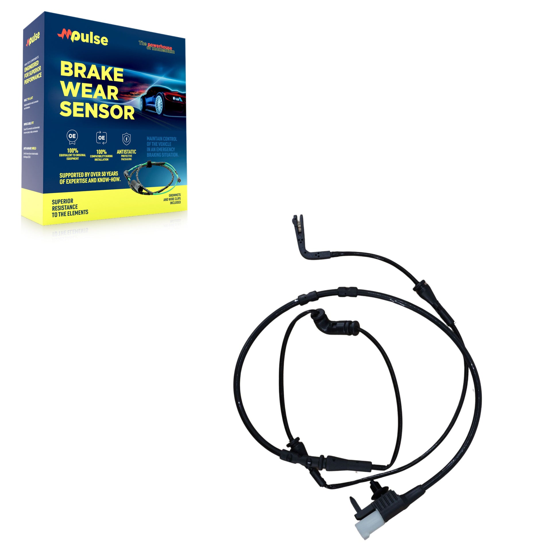 Mpulse SEN-2BWS0476 Disc Brake Pad Wear Sensor for 2015-2019 Land Rover Discovery Sport, Land Rover Range Rover Evoque - Front