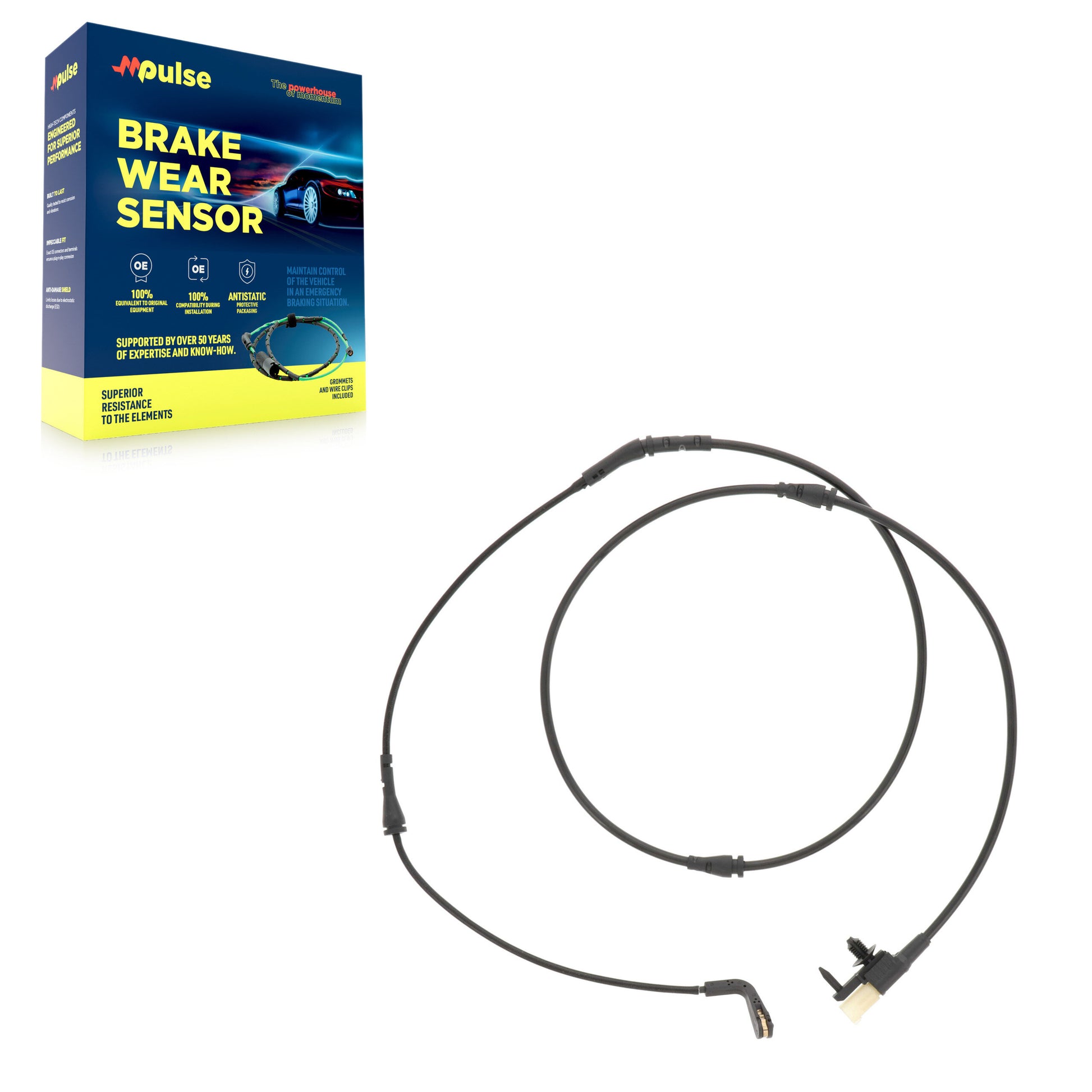 Mpulse SEN-2BWS0481 Disc Brake Pad Wear Sensor for 2017-2026 Jaguar F-Pace, Land Rover Range Rover Velar - Front, Rear