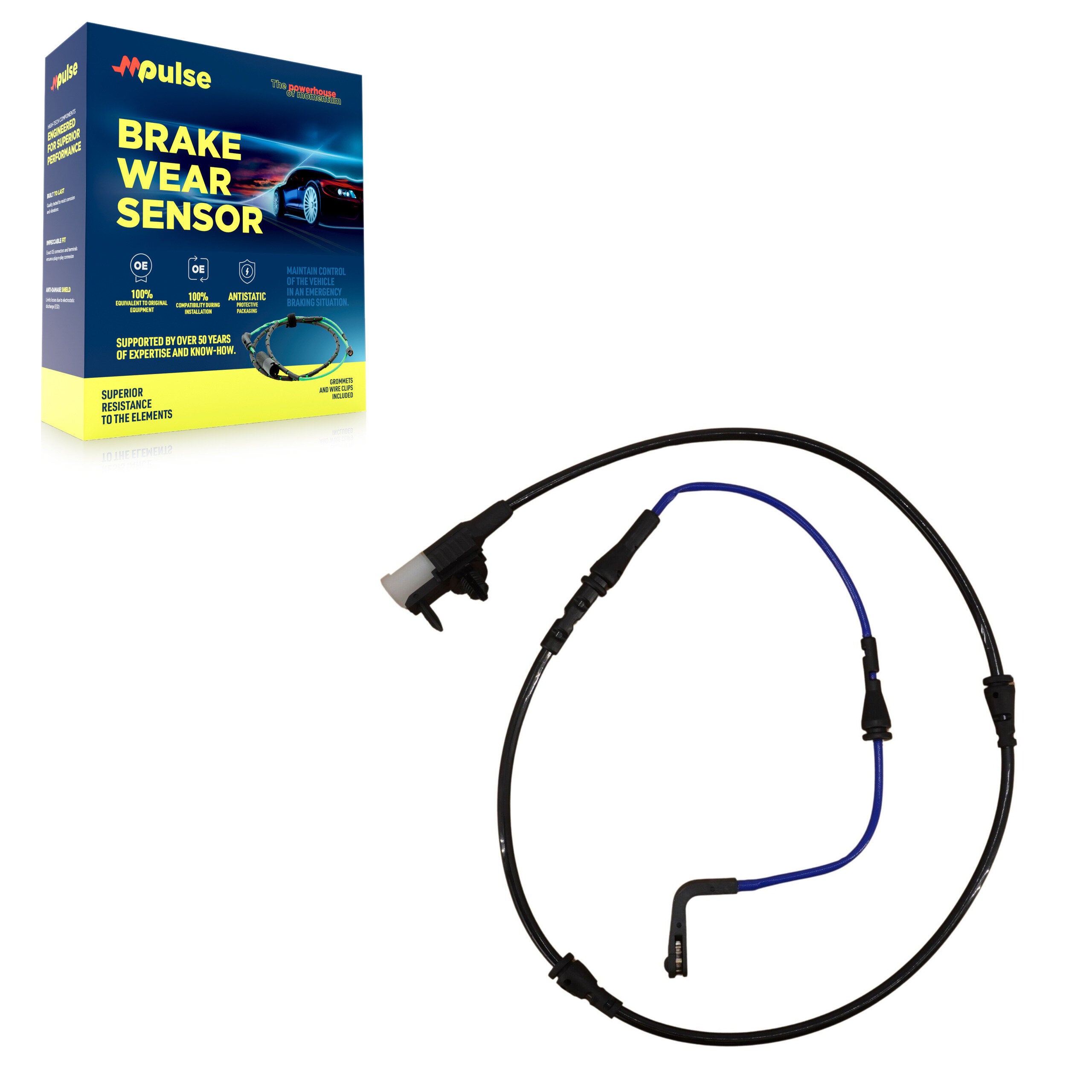 Mpulse SEN-2BWS0486 Disc Brake Pad Wear Sensor for 2016-2024 Jaguar XF, Jaguar XE - Front