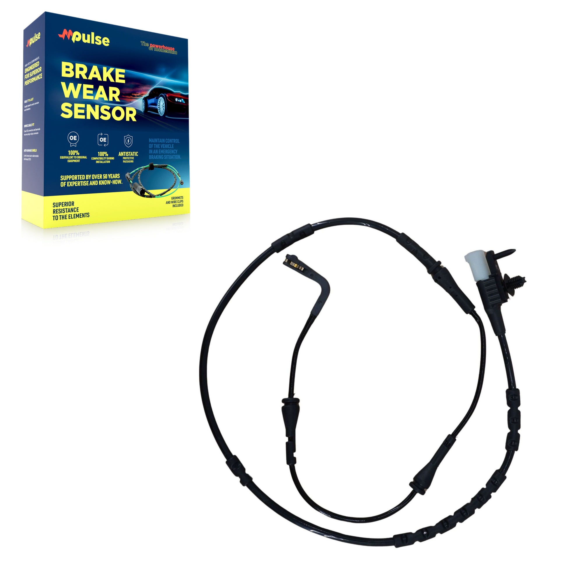 Mpulse SEN-2BWS0488 Disc Brake Pad Wear Sensor for 2017-2026 Jaguar F-Pace, Land Rover Range Rover Velar - Rear, Front