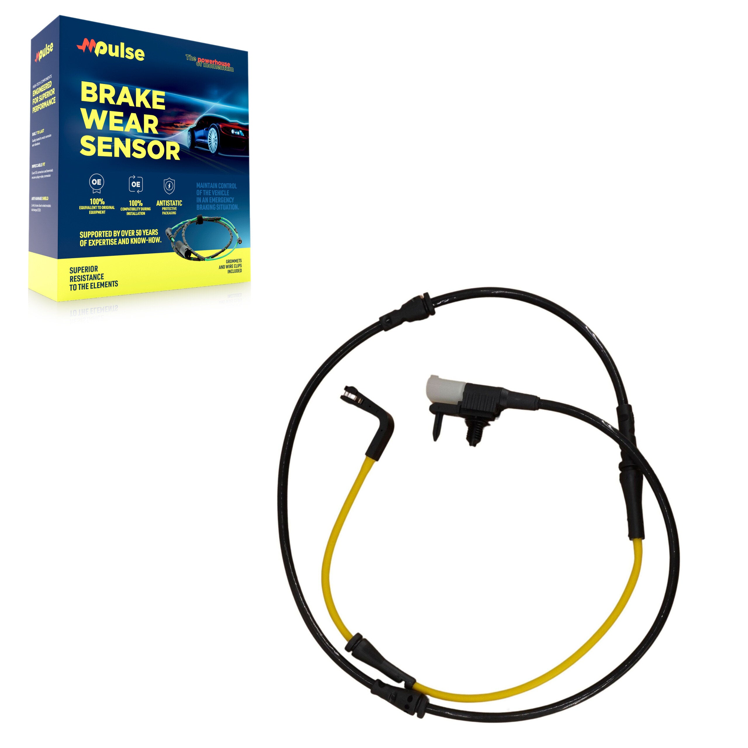 Mpulse SEN-2BWS0489 Disc Brake Pad Wear Sensor for 2017-2026 Jaguar F-Pace, Land Rover Range Rover Velar - Front, Rear