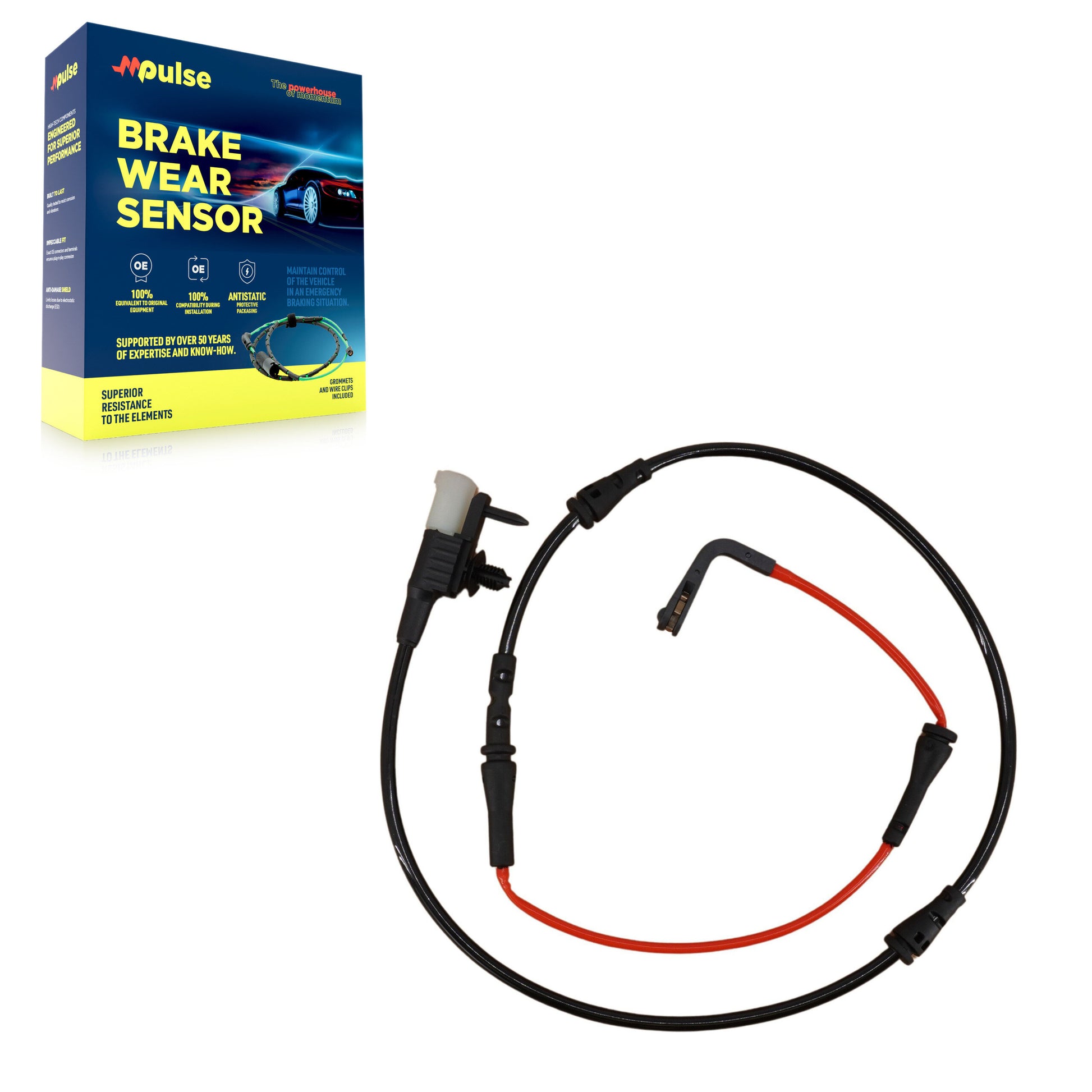 Mpulse SEN-2BWS0490 Disc Brake Pad Wear Sensor for 2016-2021 Jaguar XE - Front