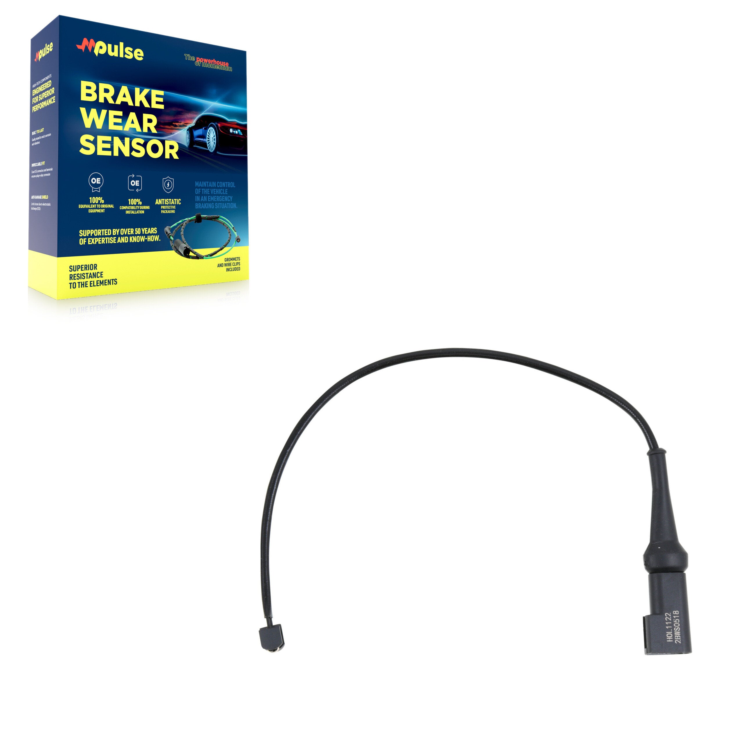Mpulse SEN-2BWS0518 Disc Brake Pad Wear Sensor for 2020-2023 Ford Transit-150, Ford Transit-250, Ford Transit-350 - Front, Rear