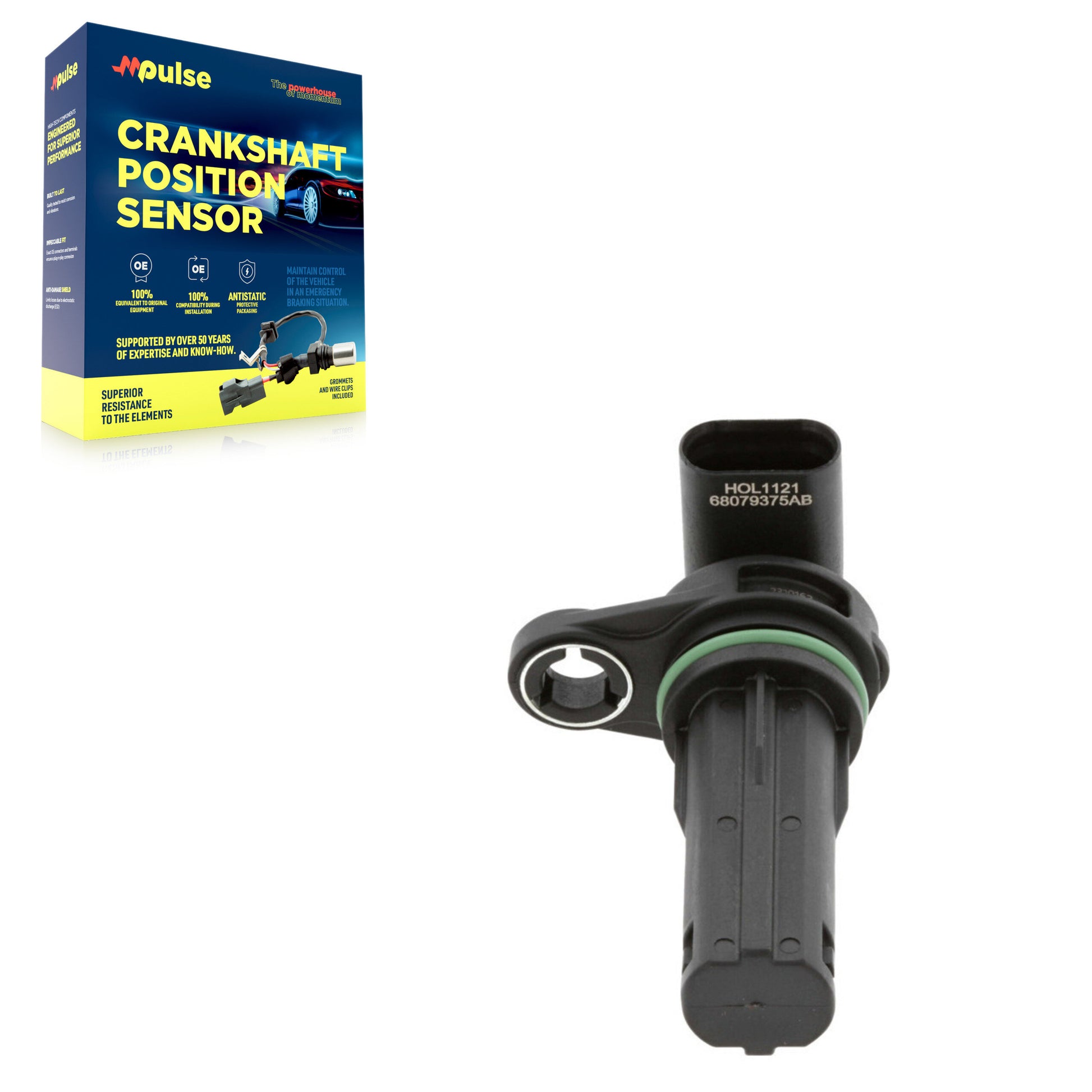 Mpulse SEN-2CRK0358 Engine Crankshaft Position Sensor for 2013-2025 Jeep Cherokee, Jeep Gladiator, Jeep Wrangler - N/A