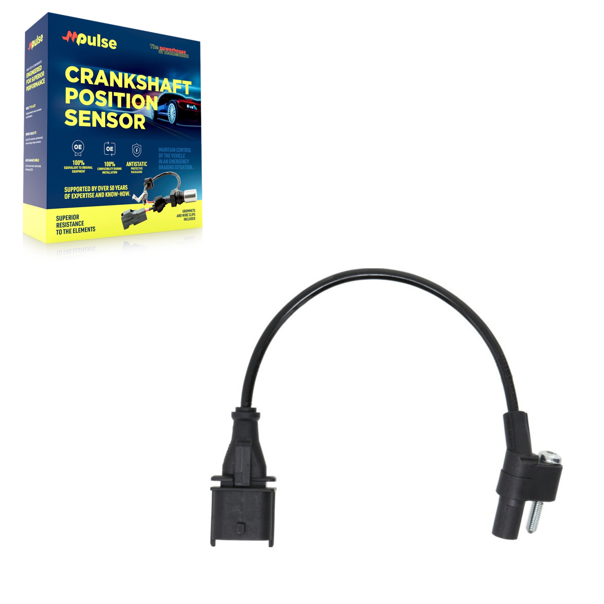 Mpulse SEN-2CRK0521 Engine Crankshaft Position Sensor for 2014-2022 Jeep Wrangler, Jeep Gladiator, Ram 1500 - N/A