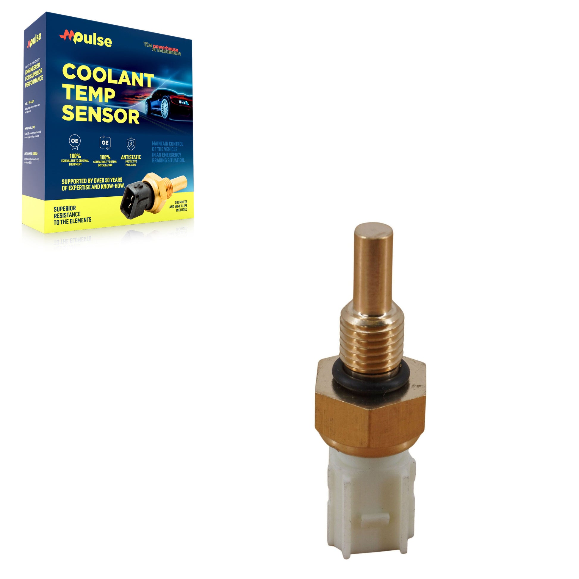 Mpulse SEN-2CTS0123 Engine Coolant Temperature Sensor for 2006-2026 Acura Integra, Honda Civic, Honda HR-V - Radiator, Water Pump, Engine Block