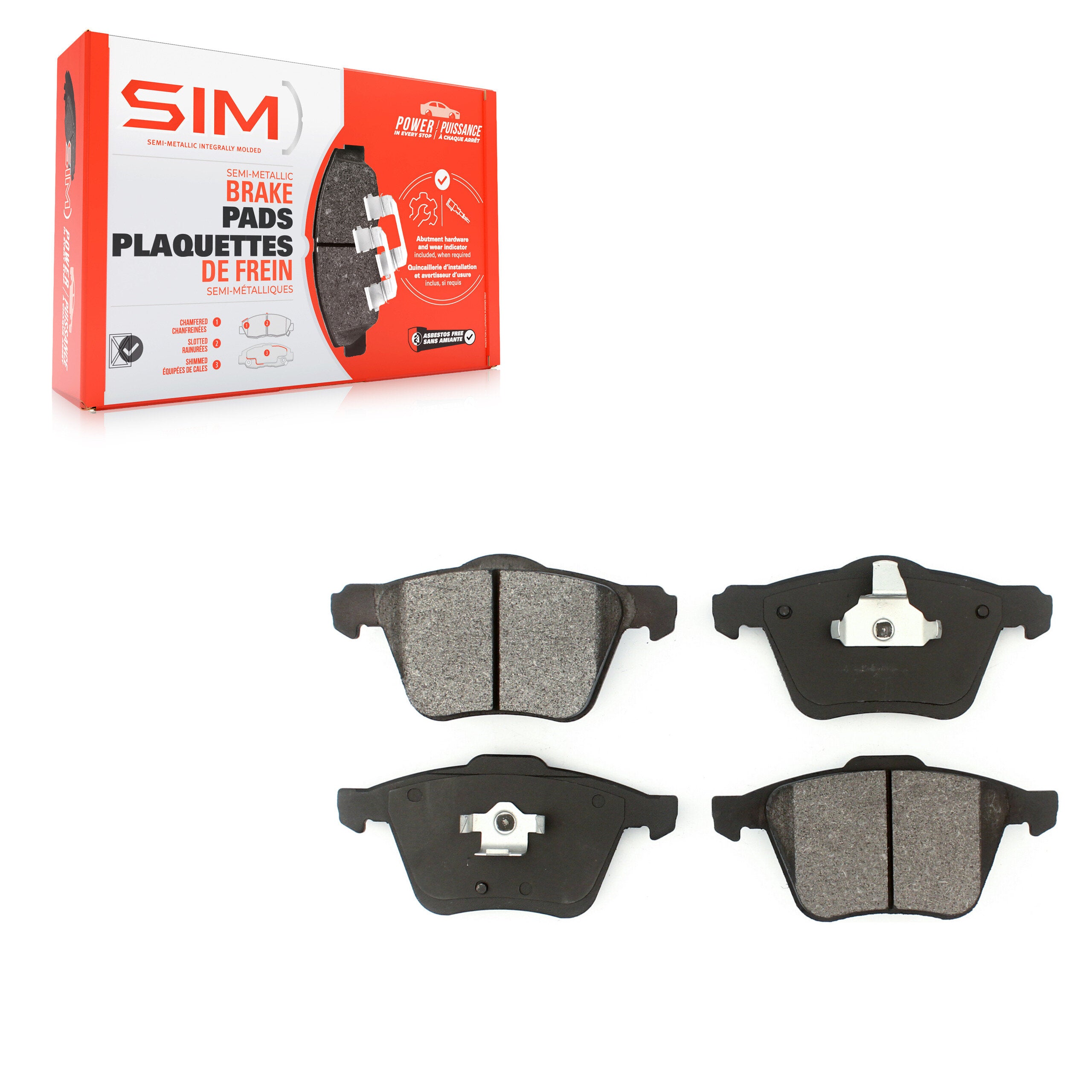 SIM SIM-1003 Disc Brake Pad for 2003-2014 Volvo XC90 - Front