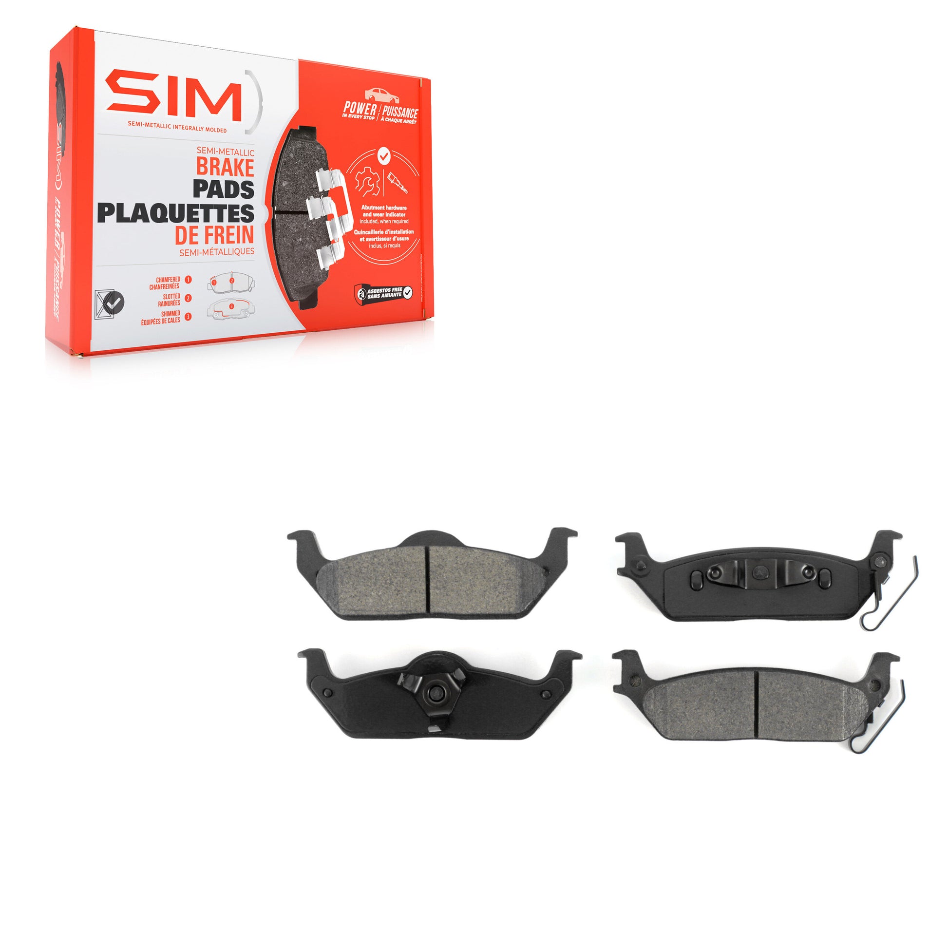 SIM SIM-1012 Disc Brake Pad for 2004-2011 Lincoln Mark LT, Ford F-150 - Rear