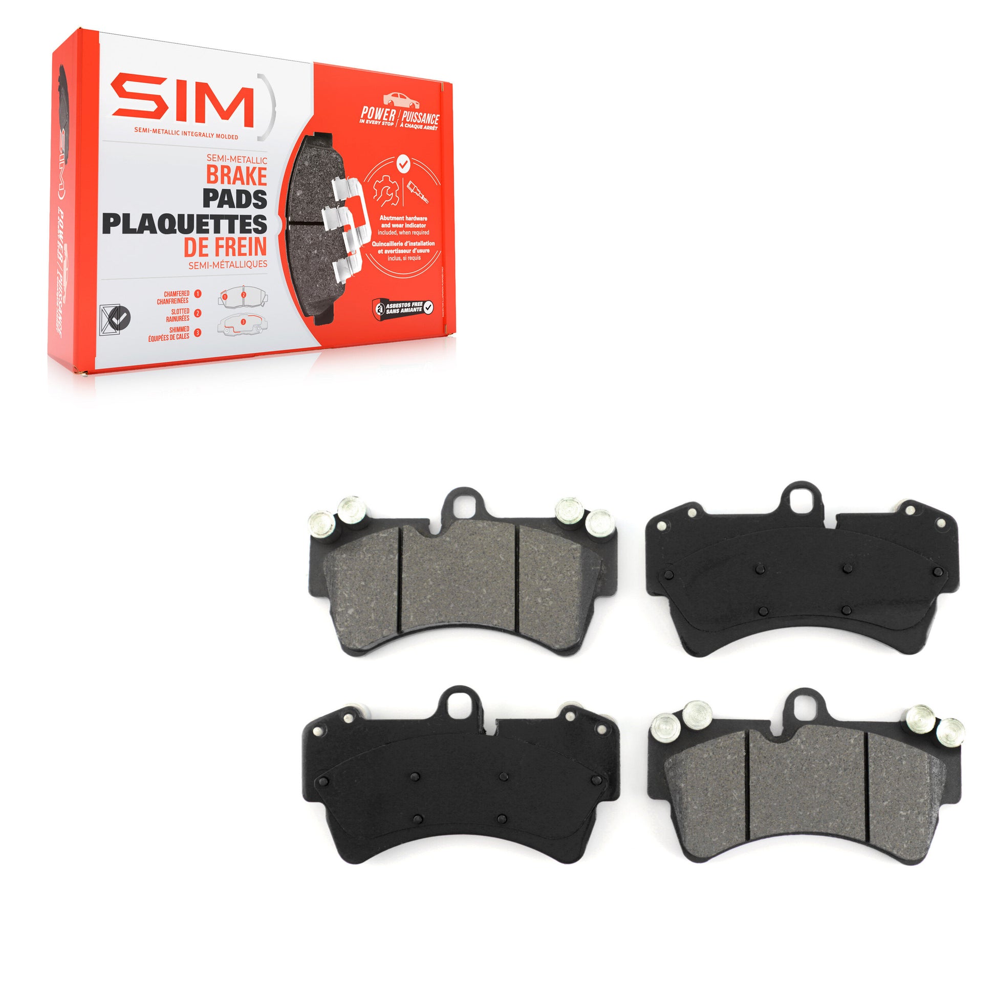 SIM SIM-1014 Disc Brake Pad for 2003-2017 Audi R8, Audi Q7, Porsche Cayenne - Front