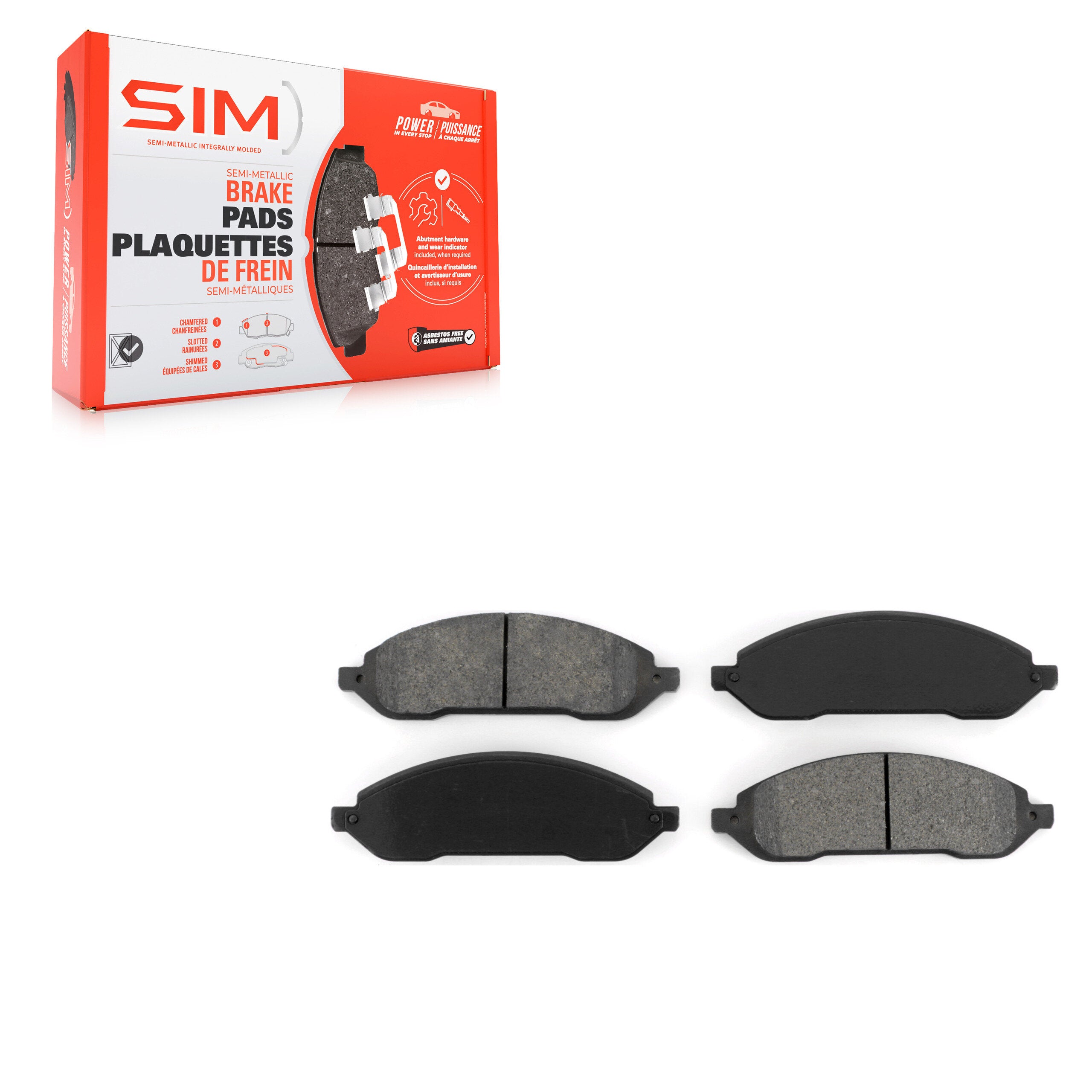 SIM SIM-1022 Disc Brake Pad for 2004-2007 Ford Freestar, Mercury Monterey - Front