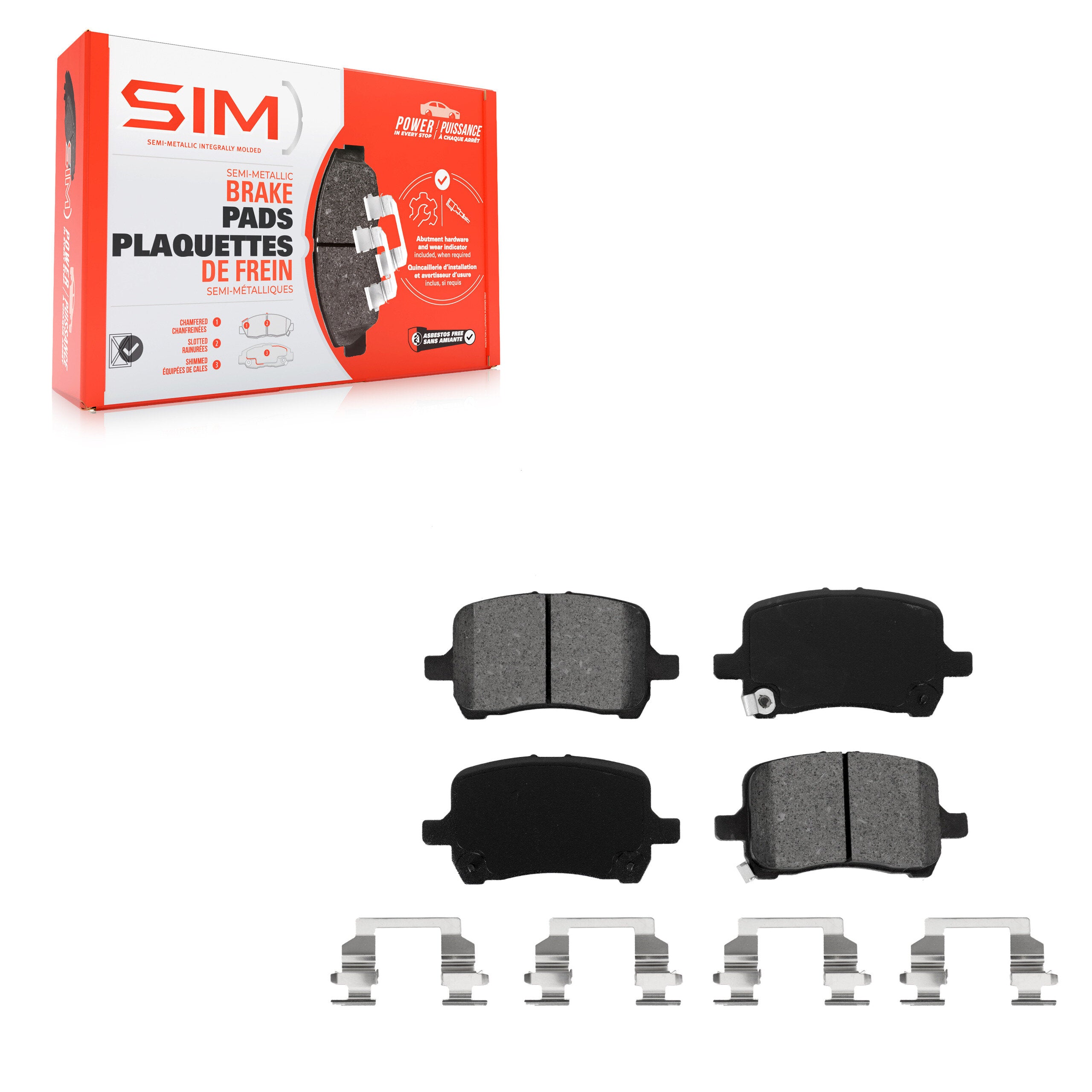 SIM SIM-1028 Disc Brake Pad for 2004-2010 Chevrolet HHR, Pontiac G5, Saturn Sky - Front