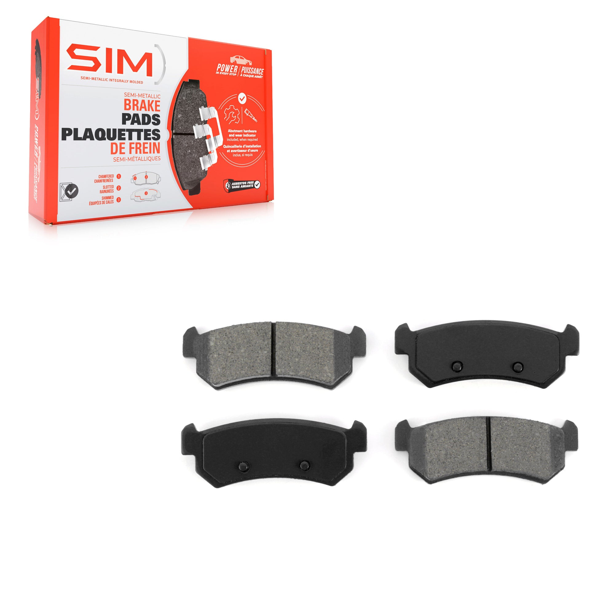 SIM SIM-1036 Disc Brake Pad for 2004-2006 Suzuki Reno, Chevrolet Optra, Suzuki Forenza - Rear
