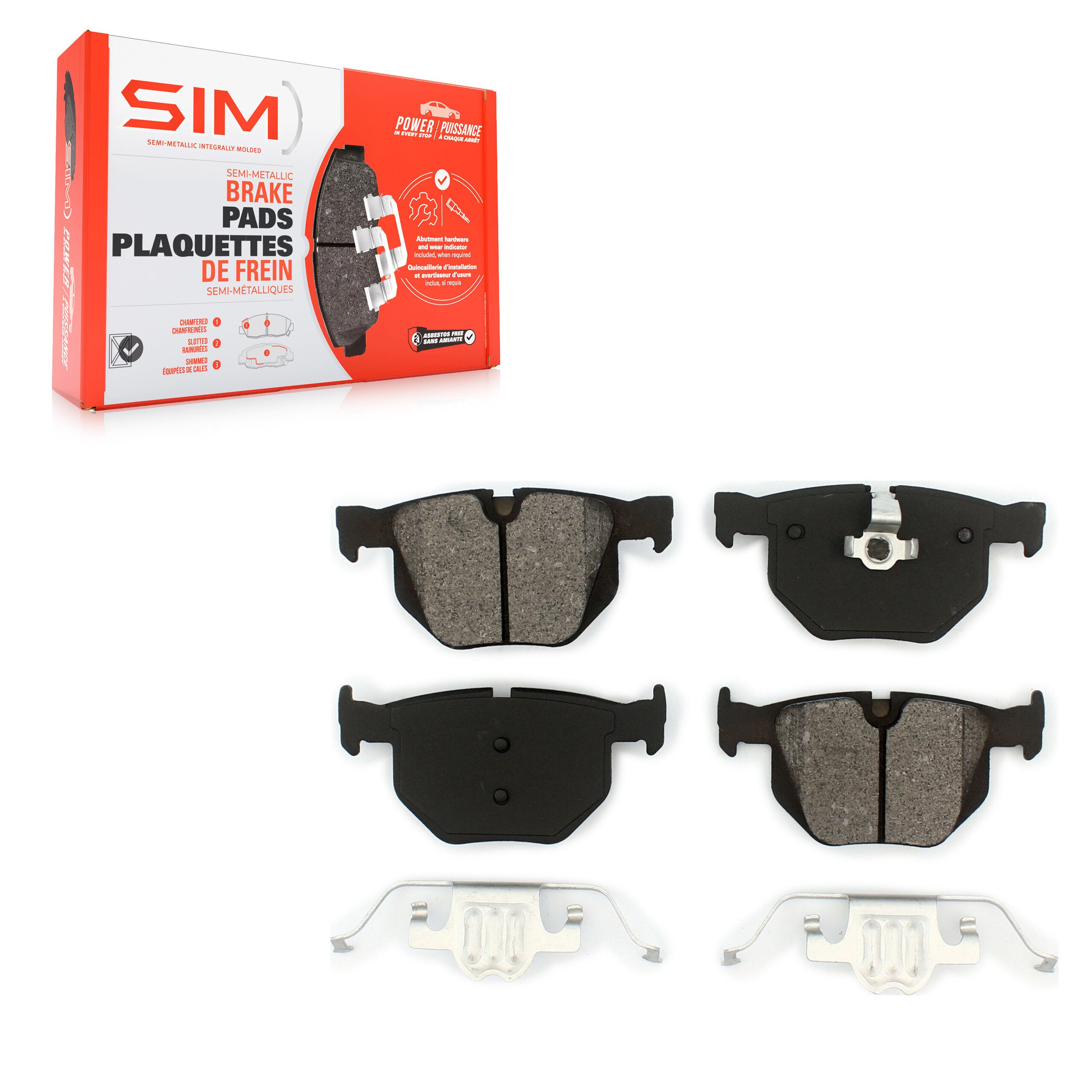 SIM SIM-1042 Disc Brake Pad for 2004-2019 BMW X5, BMW X6, BMW 528i xDrive - Rear