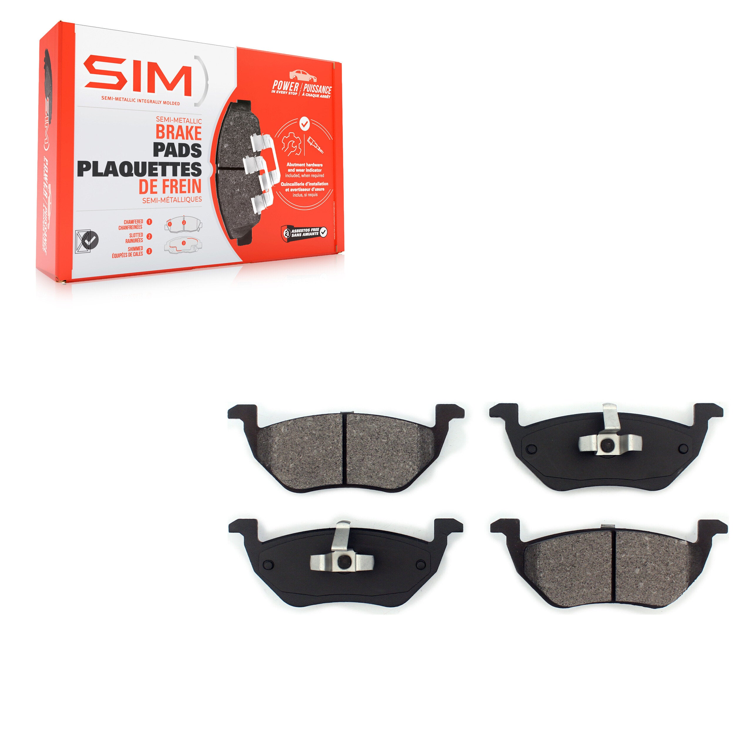 SIM SIM-1055 Disc Brake Pad for 2005-2011 Mazda Tribute, Mercury Mariner, Ford Escape - Rear