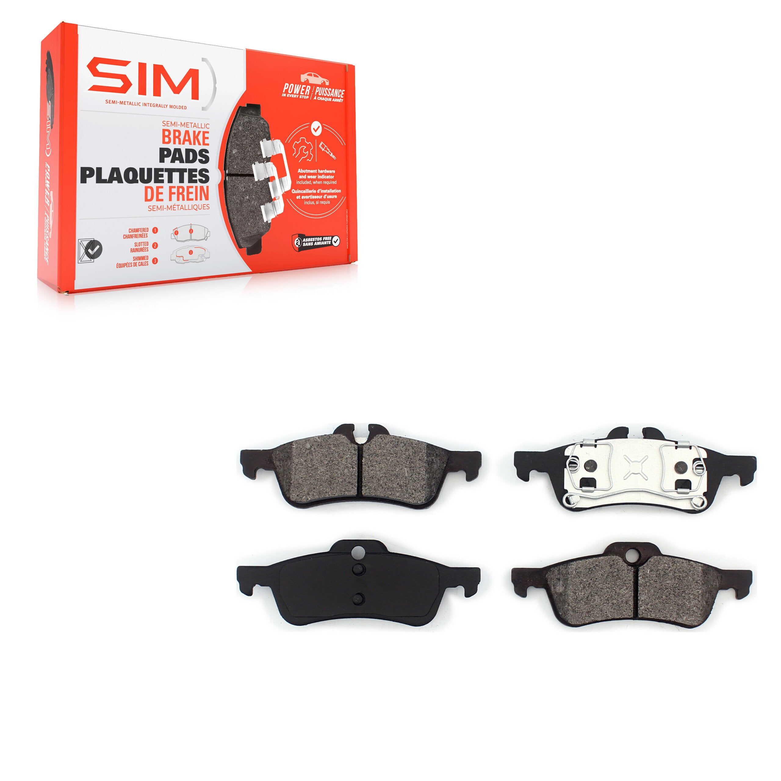 SIM SIM-1060 Disc Brake Pad for 1985-2008 Mini Cooper, Chrysler Laser - Rear