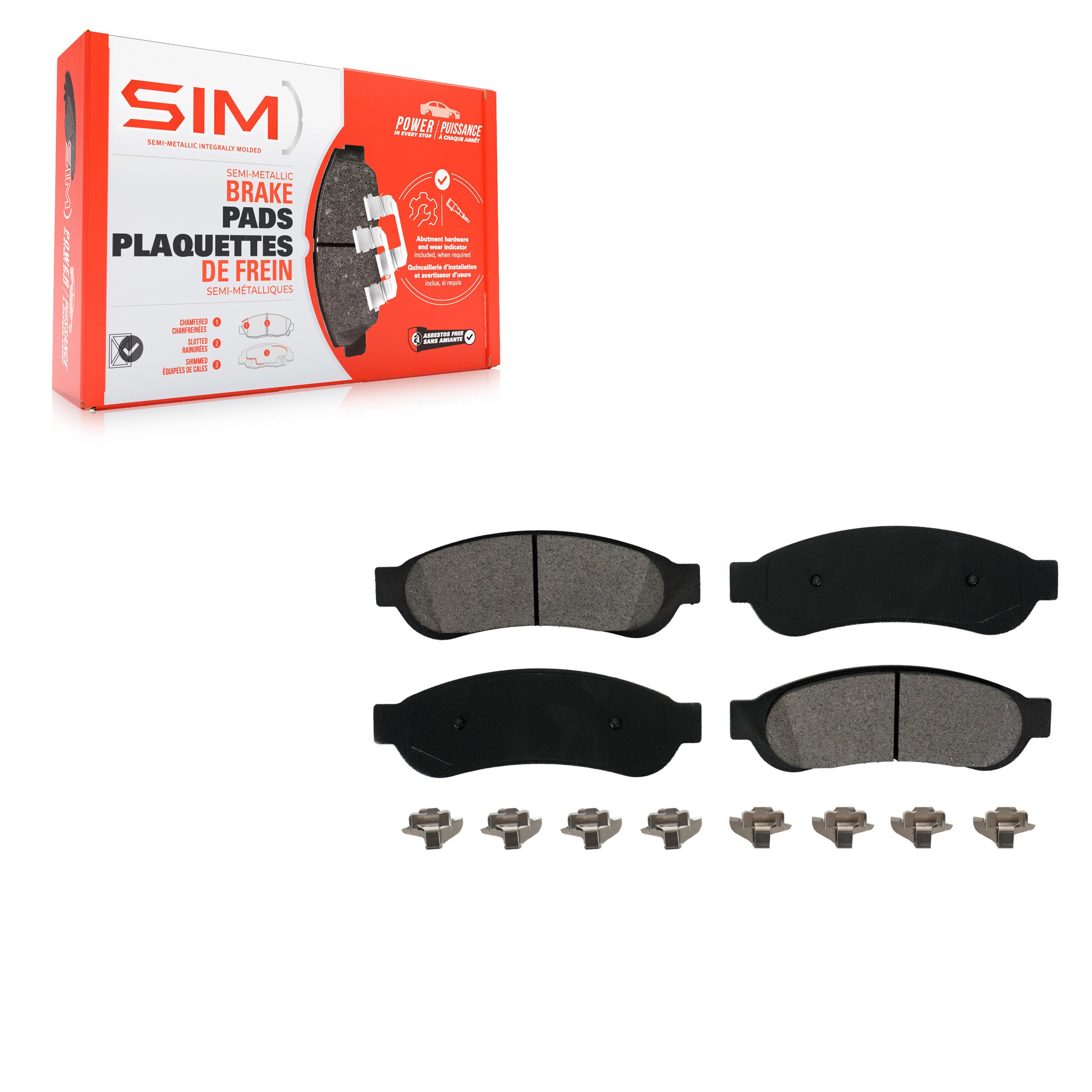 SIM SIM-1067 Disc Brake Pad for 2005-2008 Ford F-350 Super Duty - Rear
