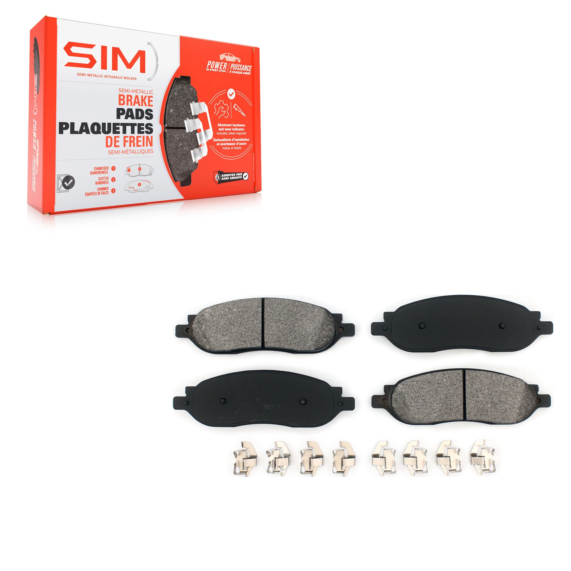 SIM SIM-1068 Disc Brake Pad for 2005-2007 Ford F-250 Super Duty, Ford F-350 Super Duty - Rear