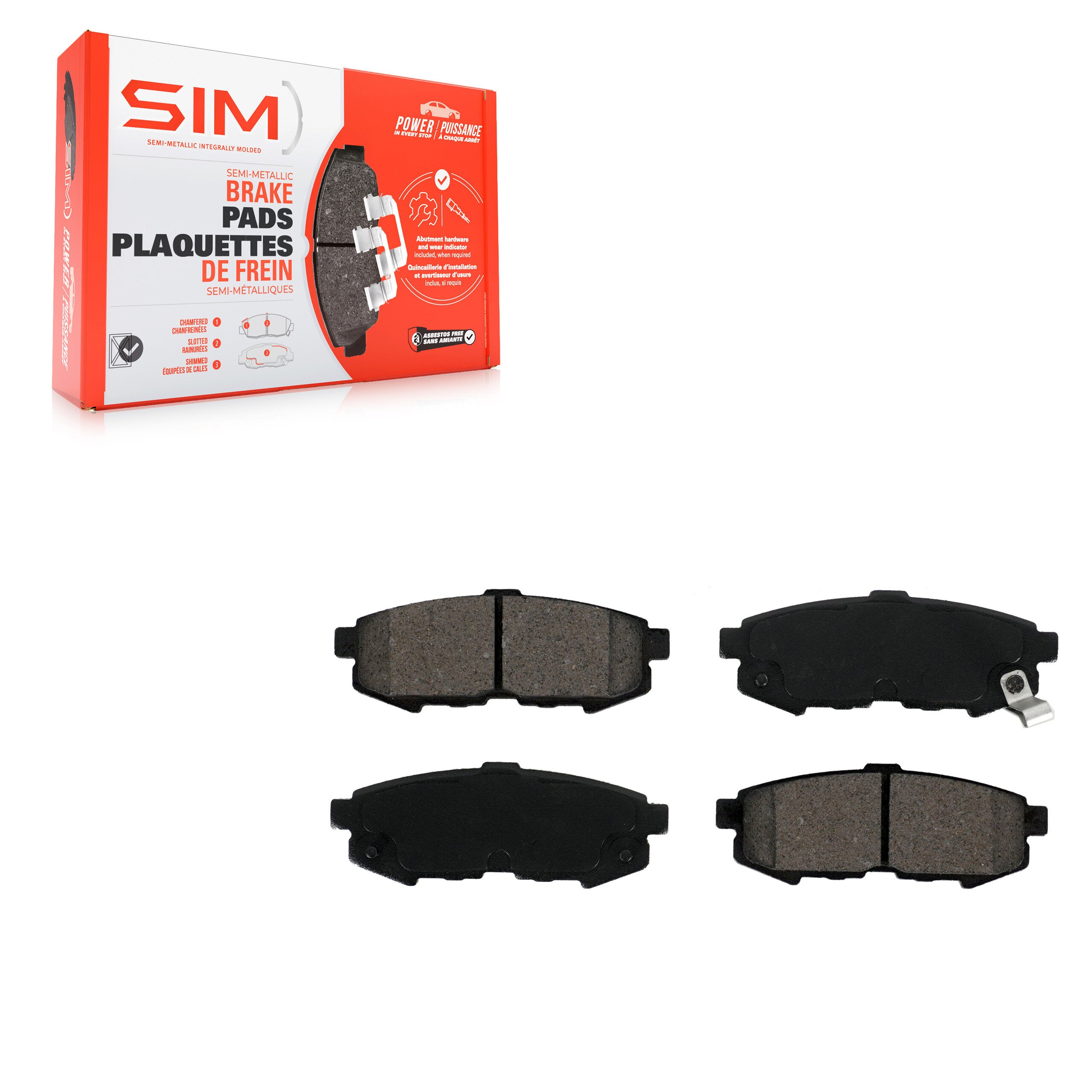 SIM SIM-1073 Disc Brake Pad for 2004-2006 Mazda MPV - Rear