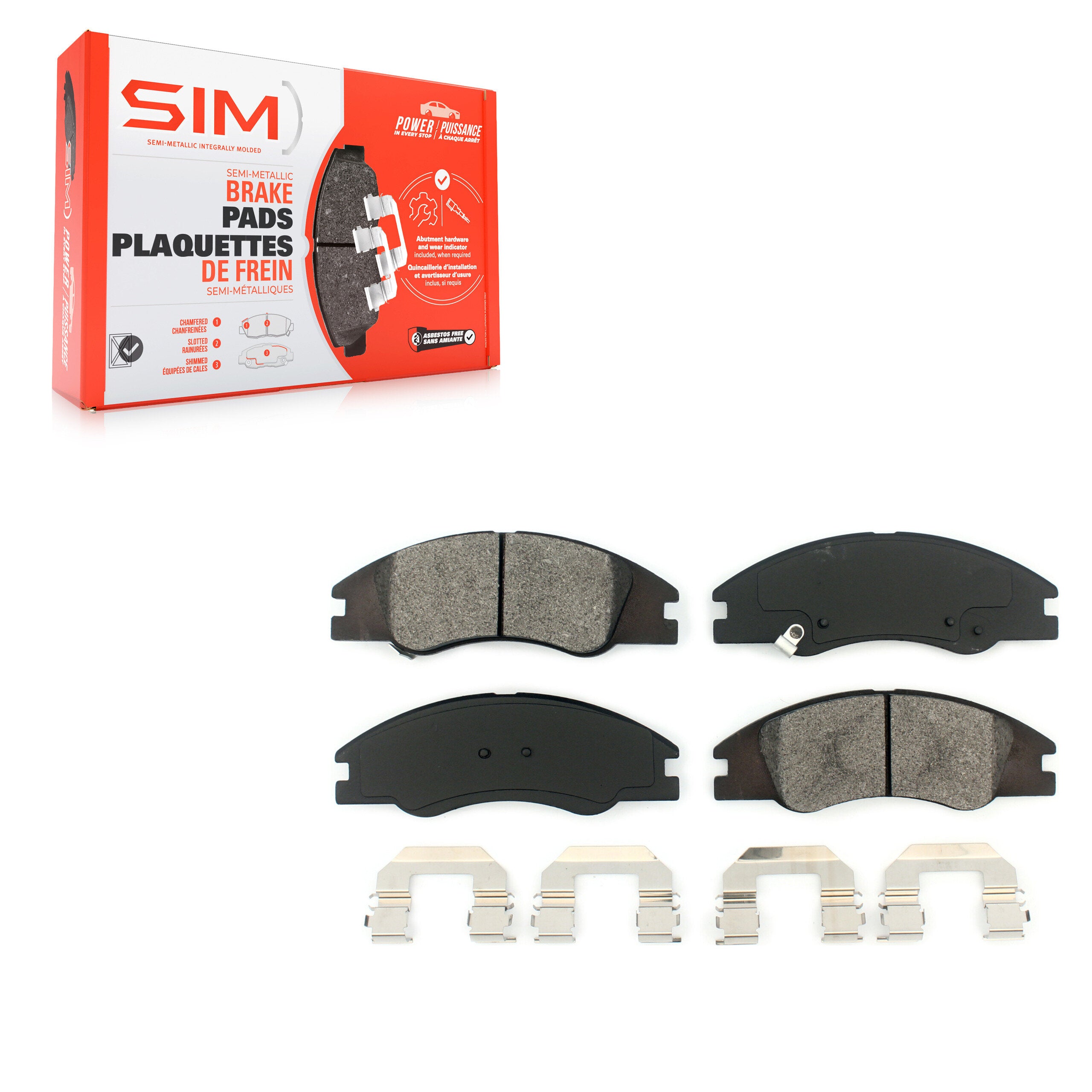 SIM SIM-1074 Disc Brake Pad for 2004-2009 Kia Spectra, Kia Spectra5 - Front