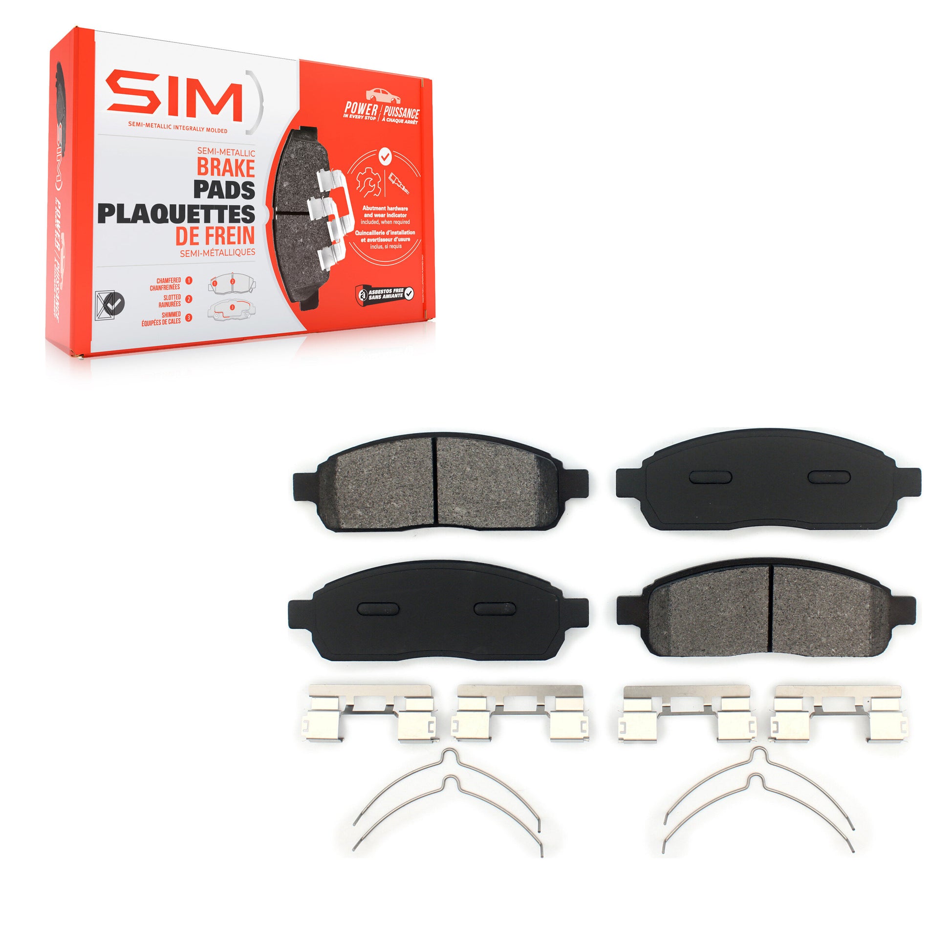 SIM SIM-1083 Disc Brake Pad for 2004-2009 Lincoln Mark LT, Ford F-150 - Front