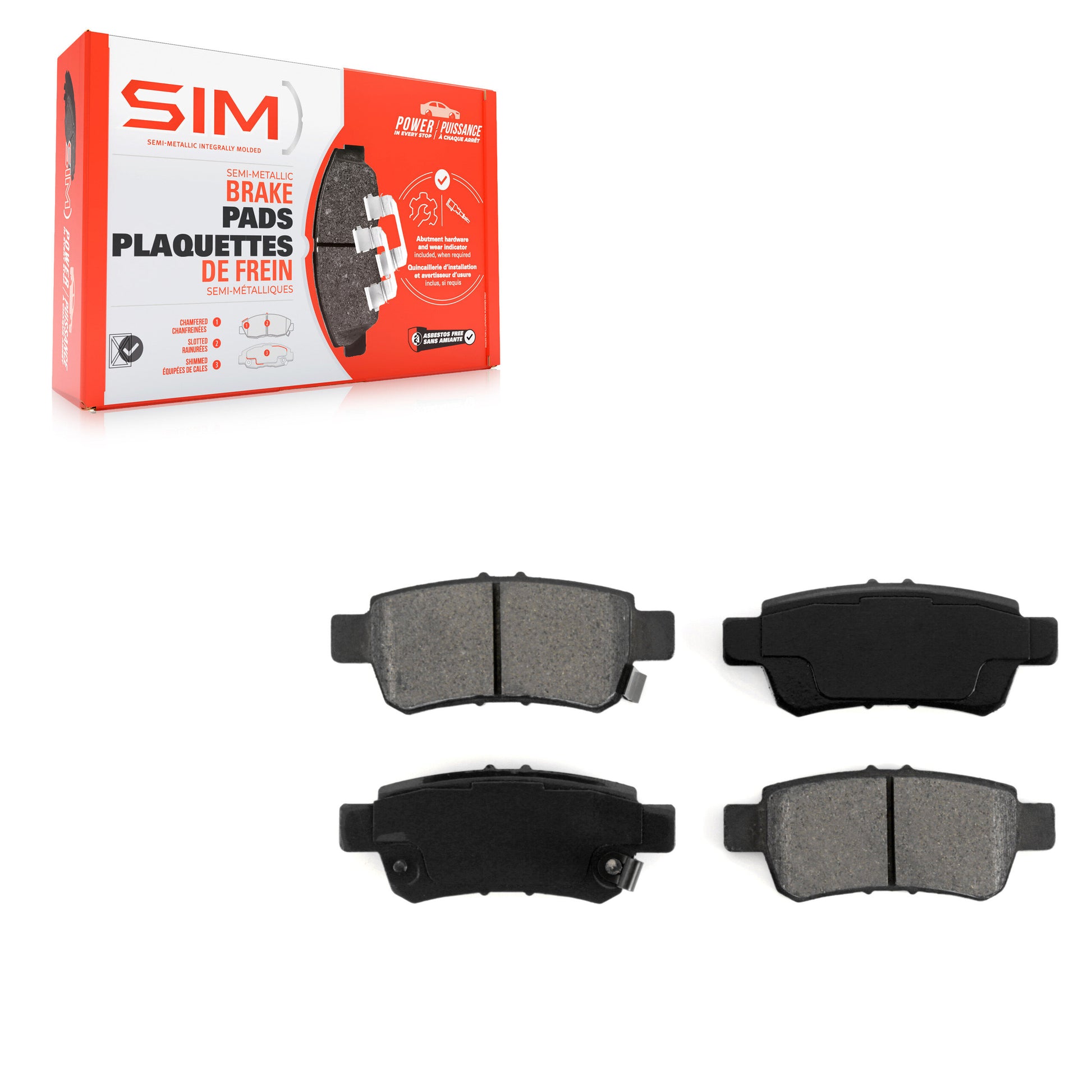 SIM SIM-1088 Disc Brake Pad for 2005-2010 Honda Odyssey - Rear