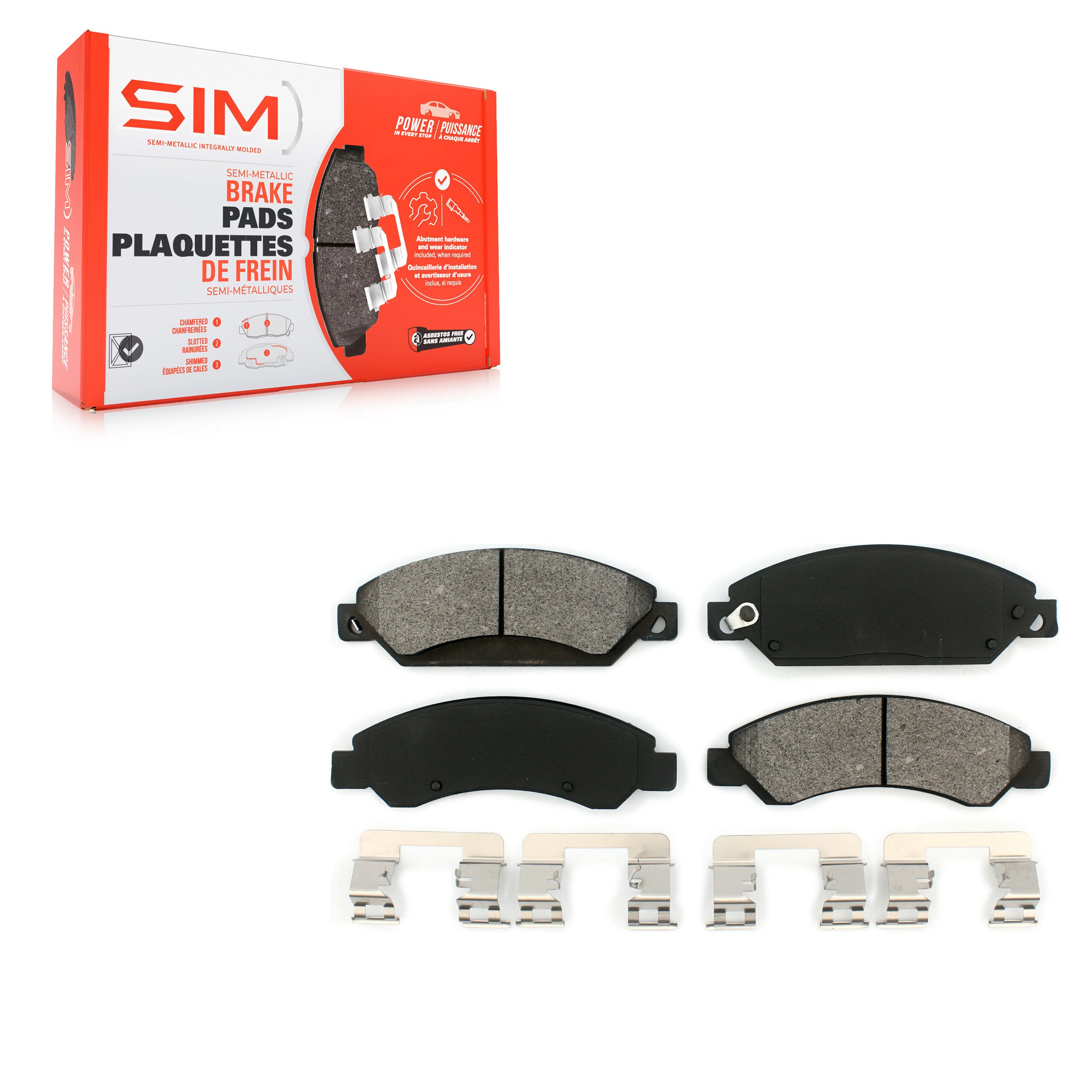 SIM SIM-1092 Disc Brake Pad for 2007 Cadillac Escalade, Cadillac Escalade ESV, Cadillac Escalade EXT - Front