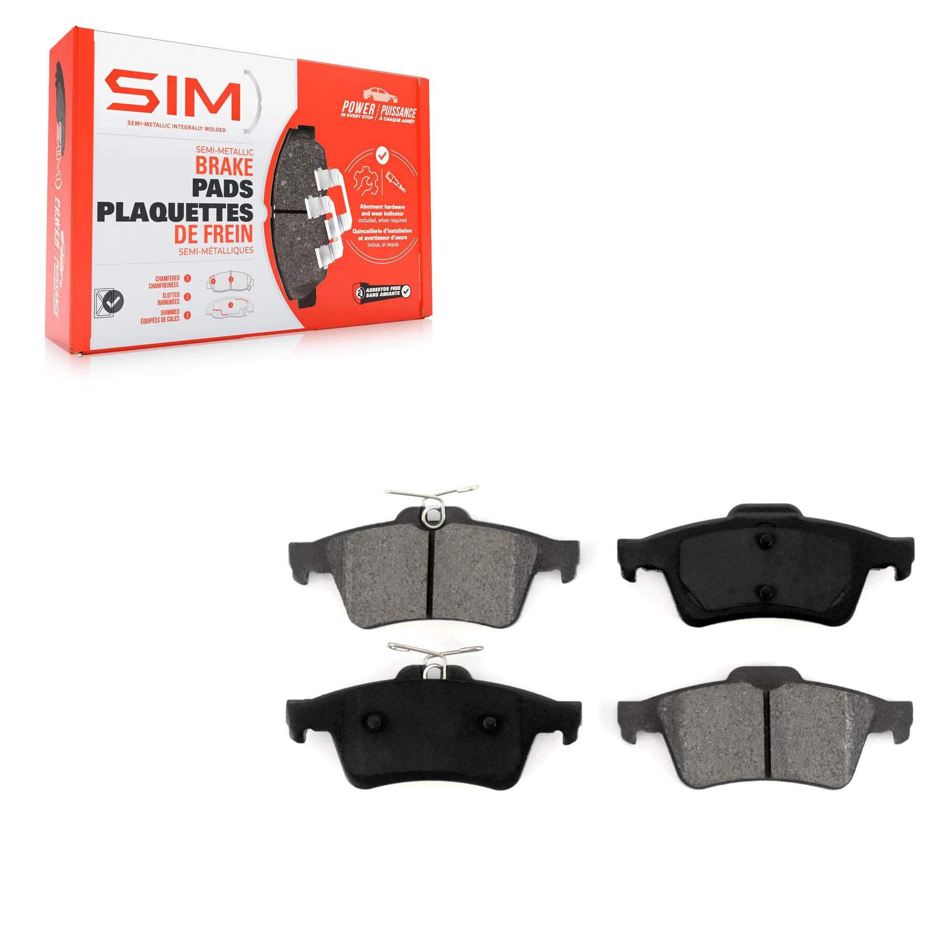 SIM SIM-1095 Disc Brake Pad for 2004-2023 Ford EcoSport, Ford Focus, Mercedes-Benz G550 4x4 - Rear