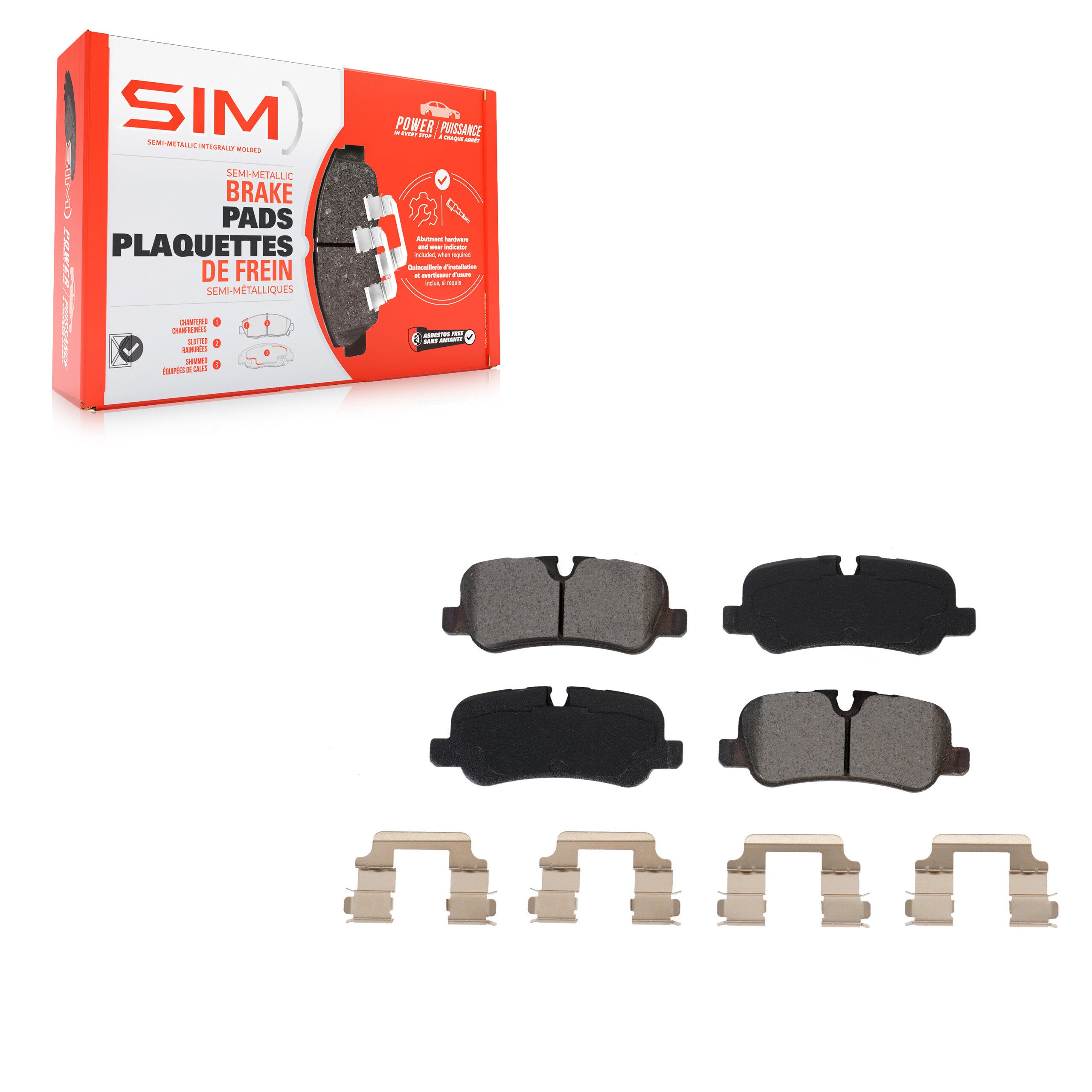 SIM SIM-1099 Disc Brake Pad for 2005-2016 Land Rover LR4, Land Rover Range Rover, Land Rover Range Rover Sport - Rear