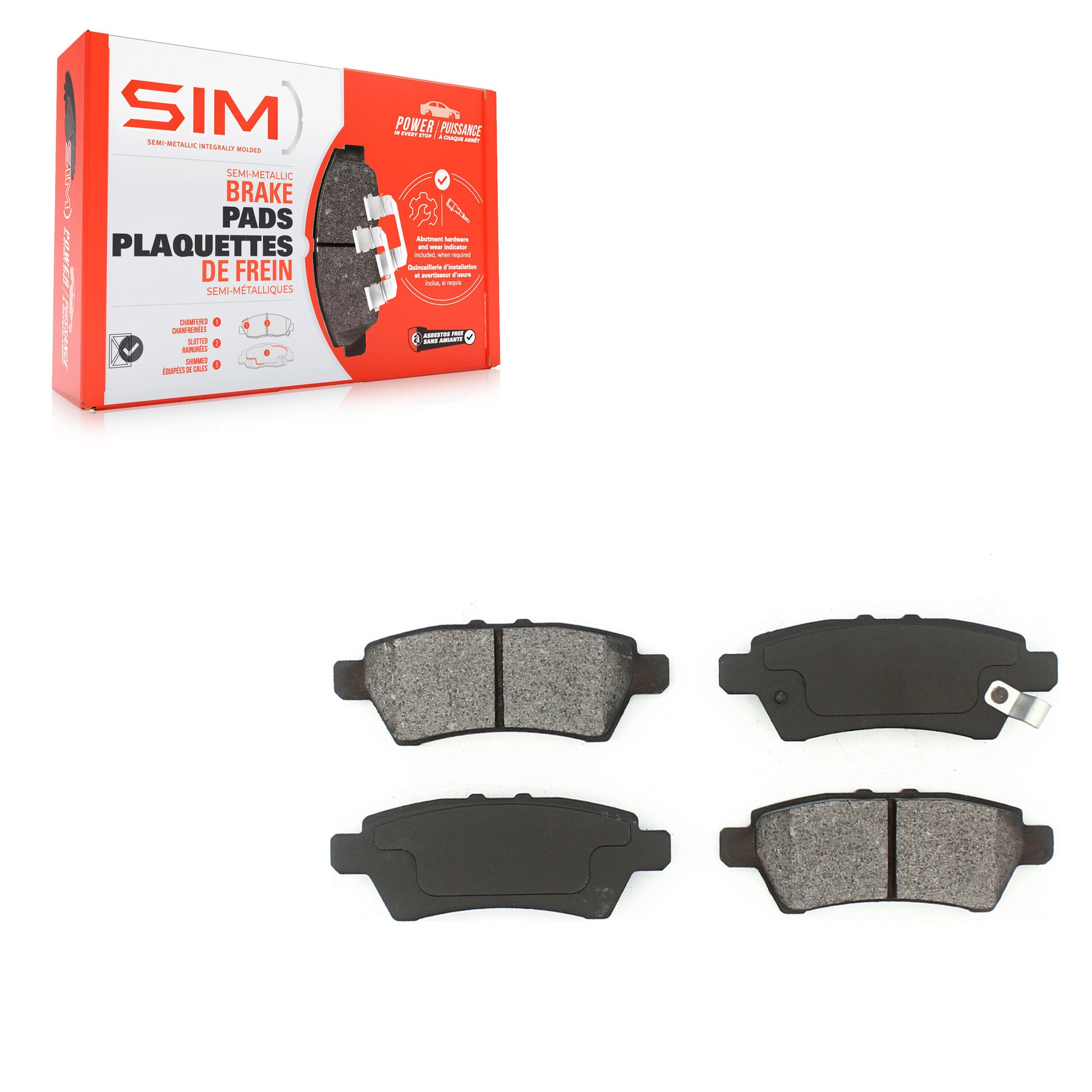 SIM SIM-1101 Disc Brake Pad for 2004-2012 Nissan Xterra, Nissan Pathfinder - Rear