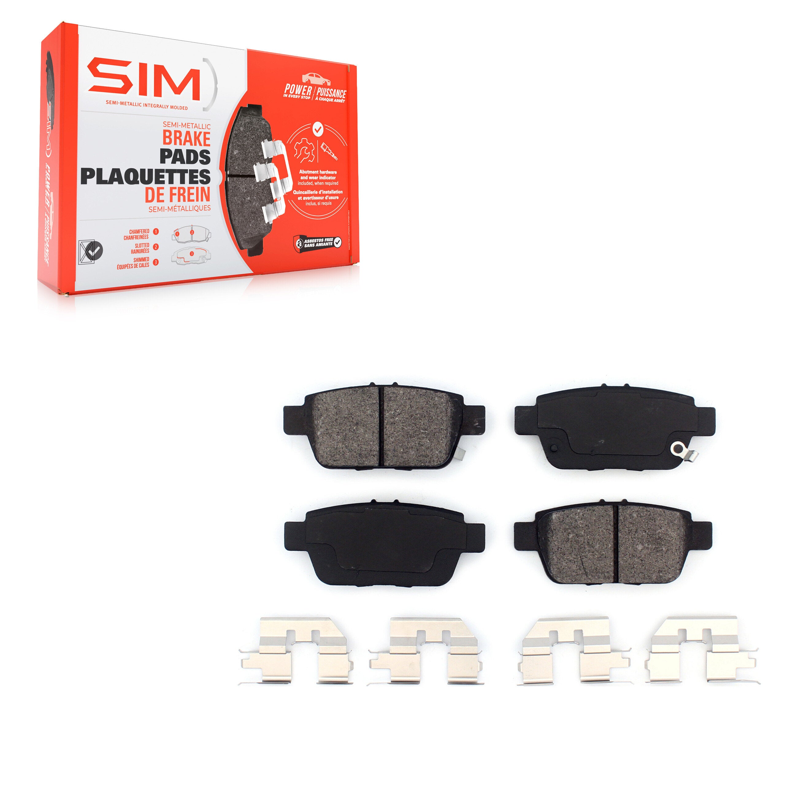 SIM SIM-1103 Disc Brake Pad for 2006-2014 Acura TL, Honda Ridgeline - Rear