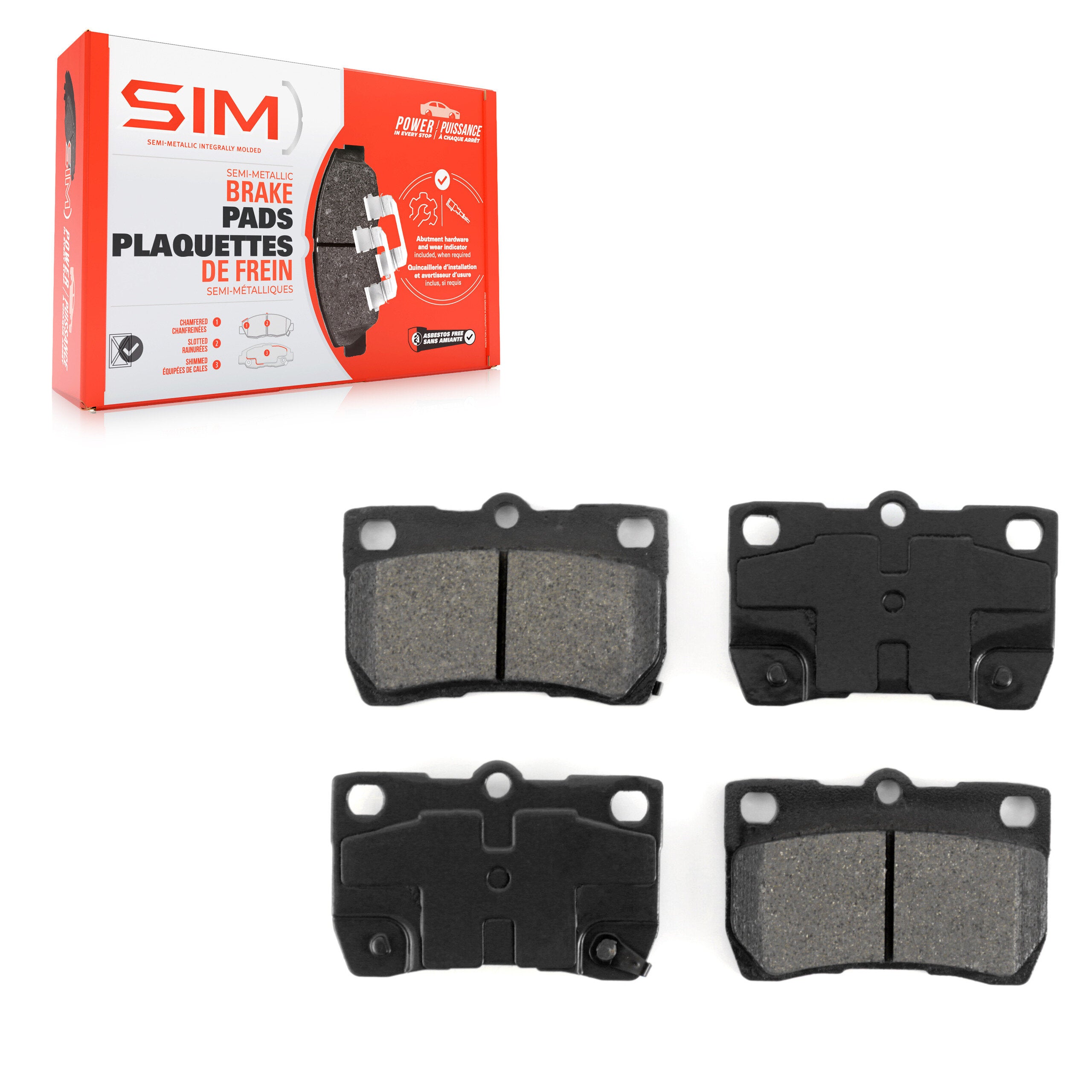 SIM SIM-1113 Disc Brake Pad for 2006-2013 Lexus GS460, Lexus GS350, Lexus GS450h - Rear
