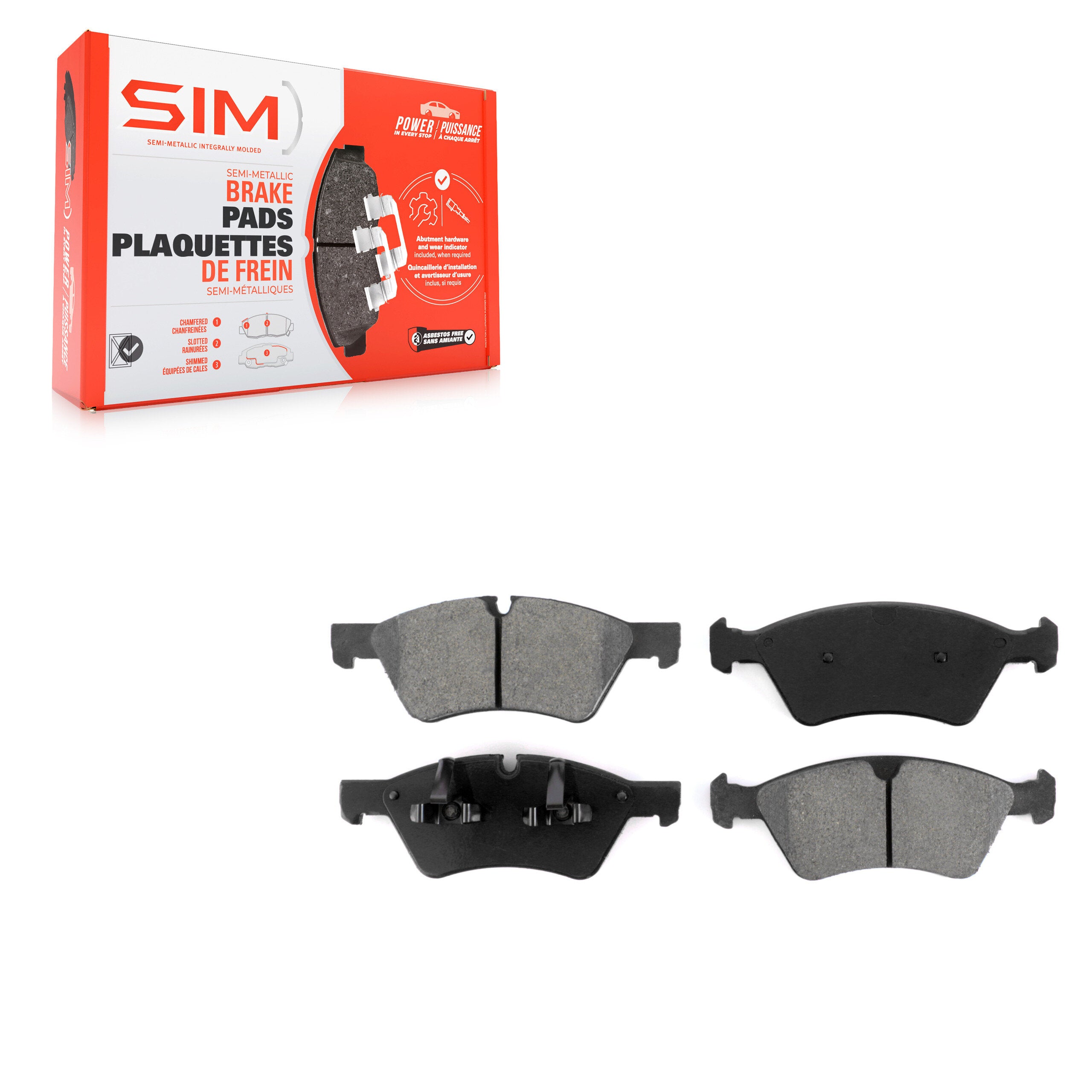 SIM SIM-1123 Disc Brake Pad for 2005-2013 Mercedes-Benz ML350, Mercedes-Benz GL350, Mercedes-Benz ML450 - Front