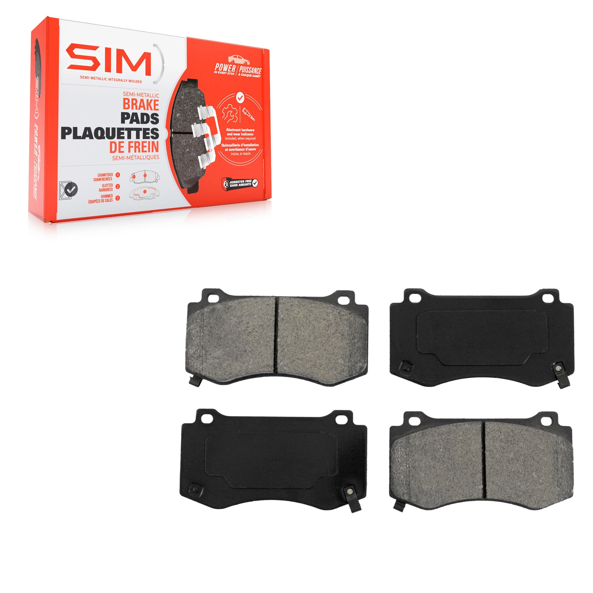 SIM SIM-1149 Disc Brake Pad for 2005-2023 Dodge Challenger, Dodge Charger, Chrysler 300 - Front